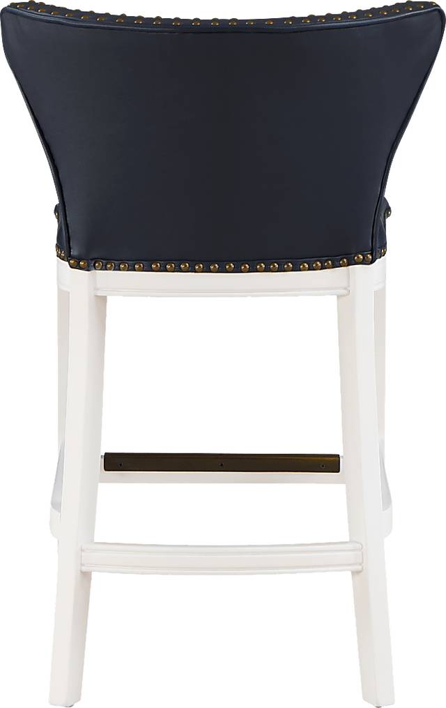 Seyres Dark Blue Counter Height Stool - Thumbnail - Image 8