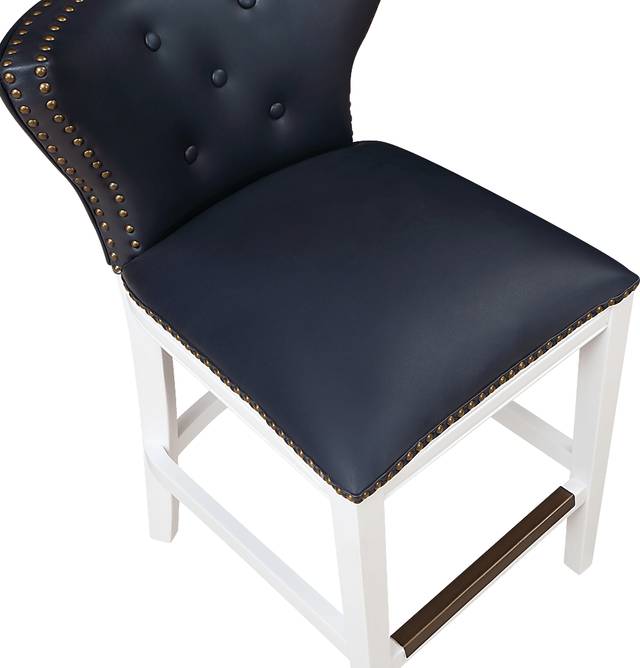 Seyres Dark Blue Counter Height Stool - Thumbnail - Image 9