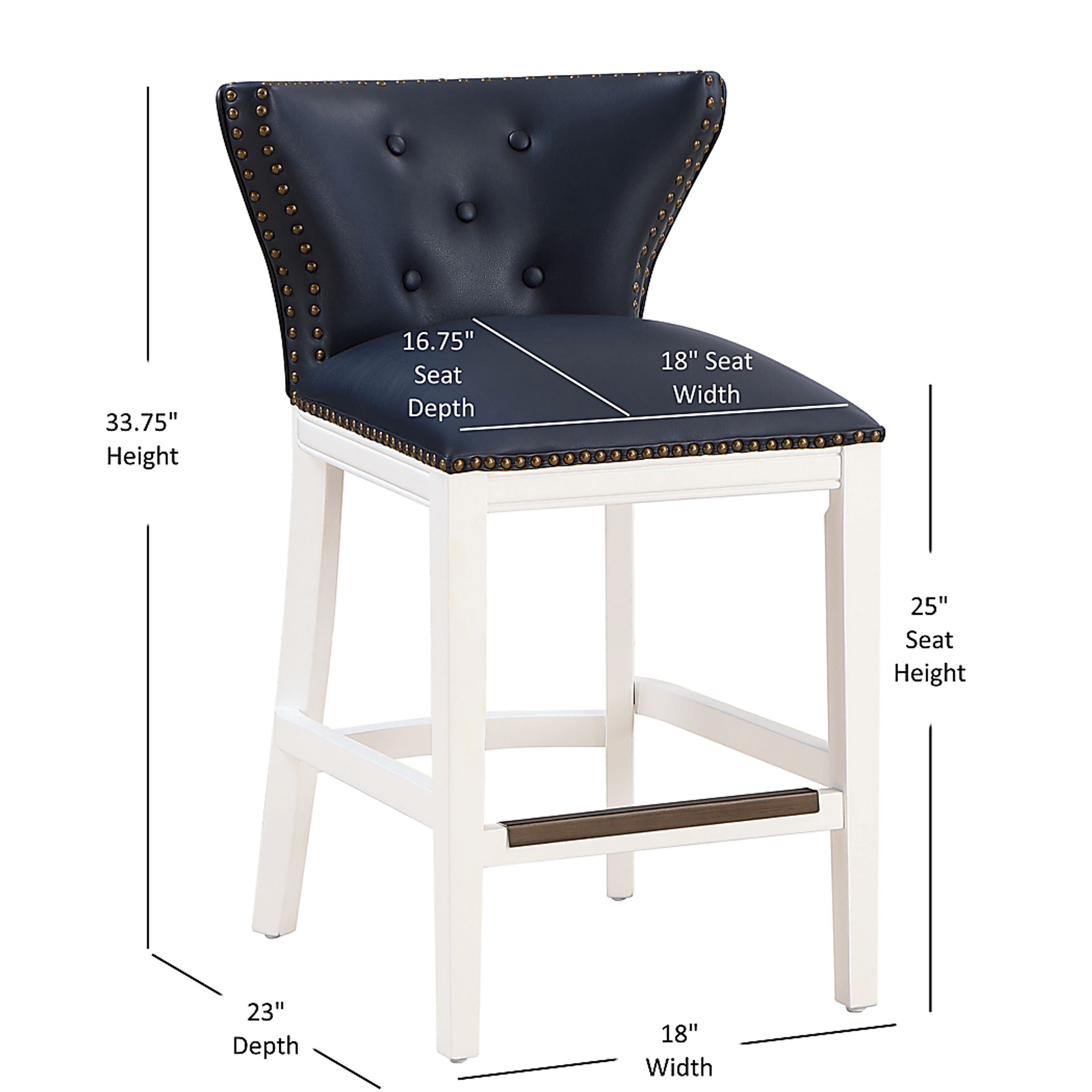 Seyres Dark Blue Counter Height Stool - Image 10