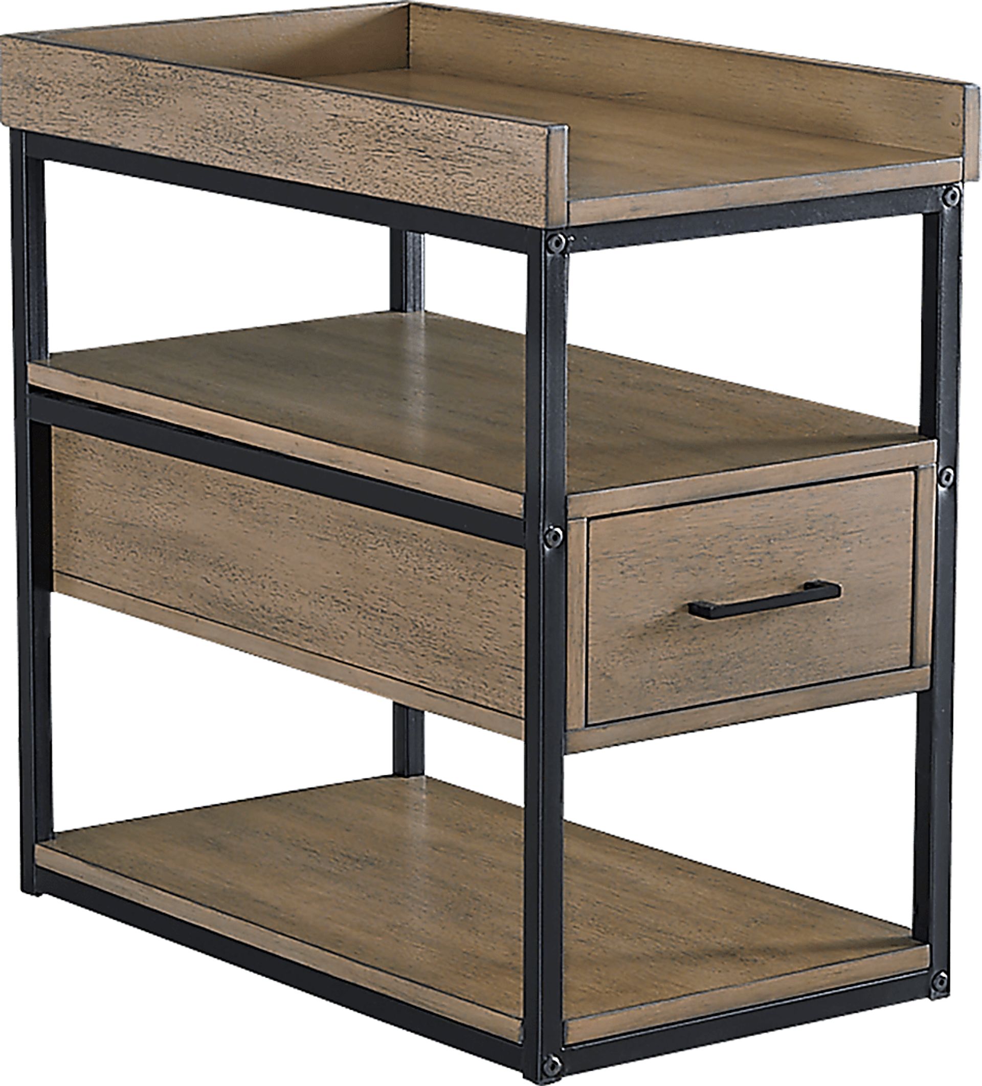 Shadbush Brown Chairside Table - Image 1