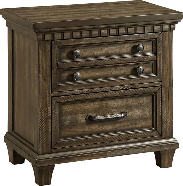 Shadearts Walnut Nightstand - Thumbnail - Image 1