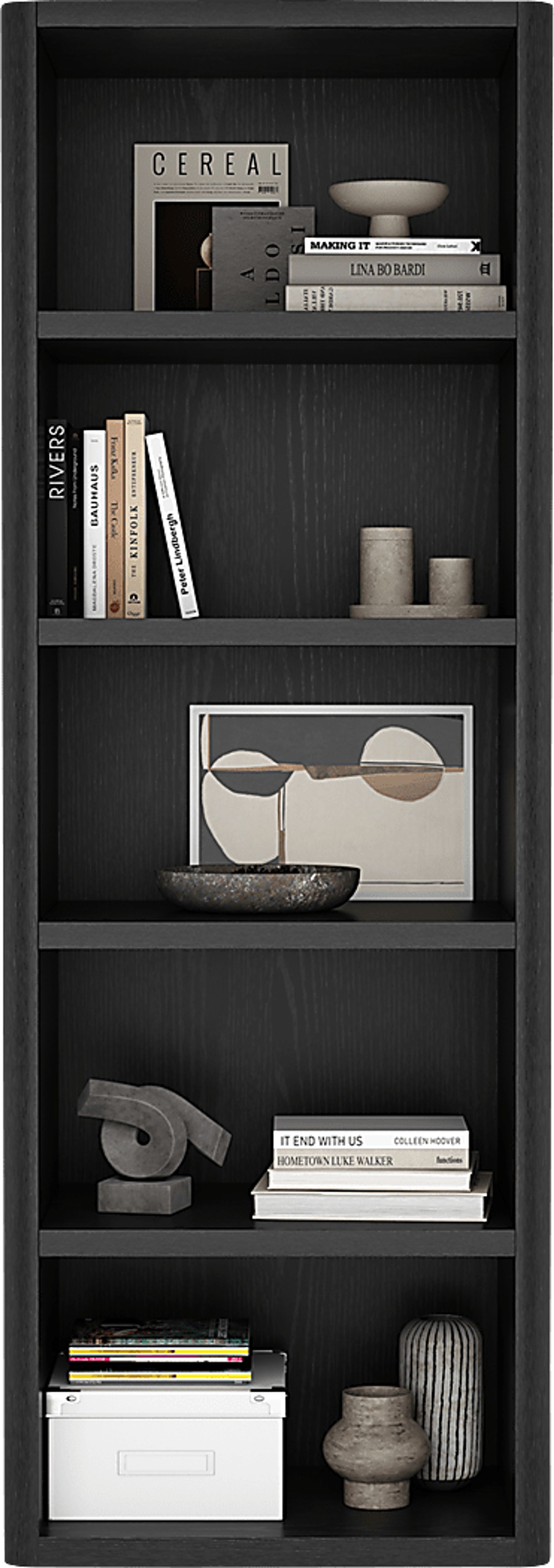 Shadebooks I Black Bookcase - Image 6
