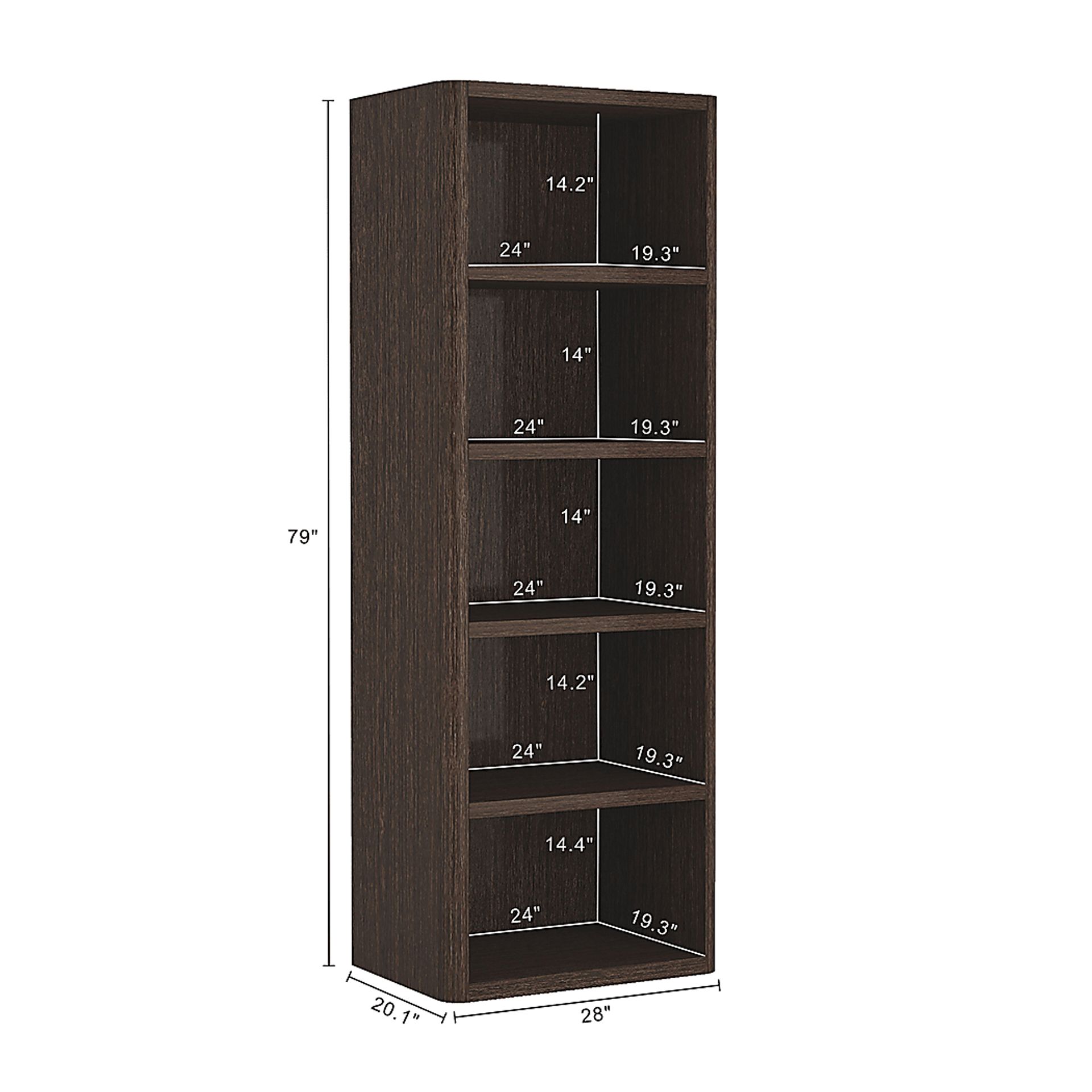 Shadebooks I Brown Bookcase - Image 6