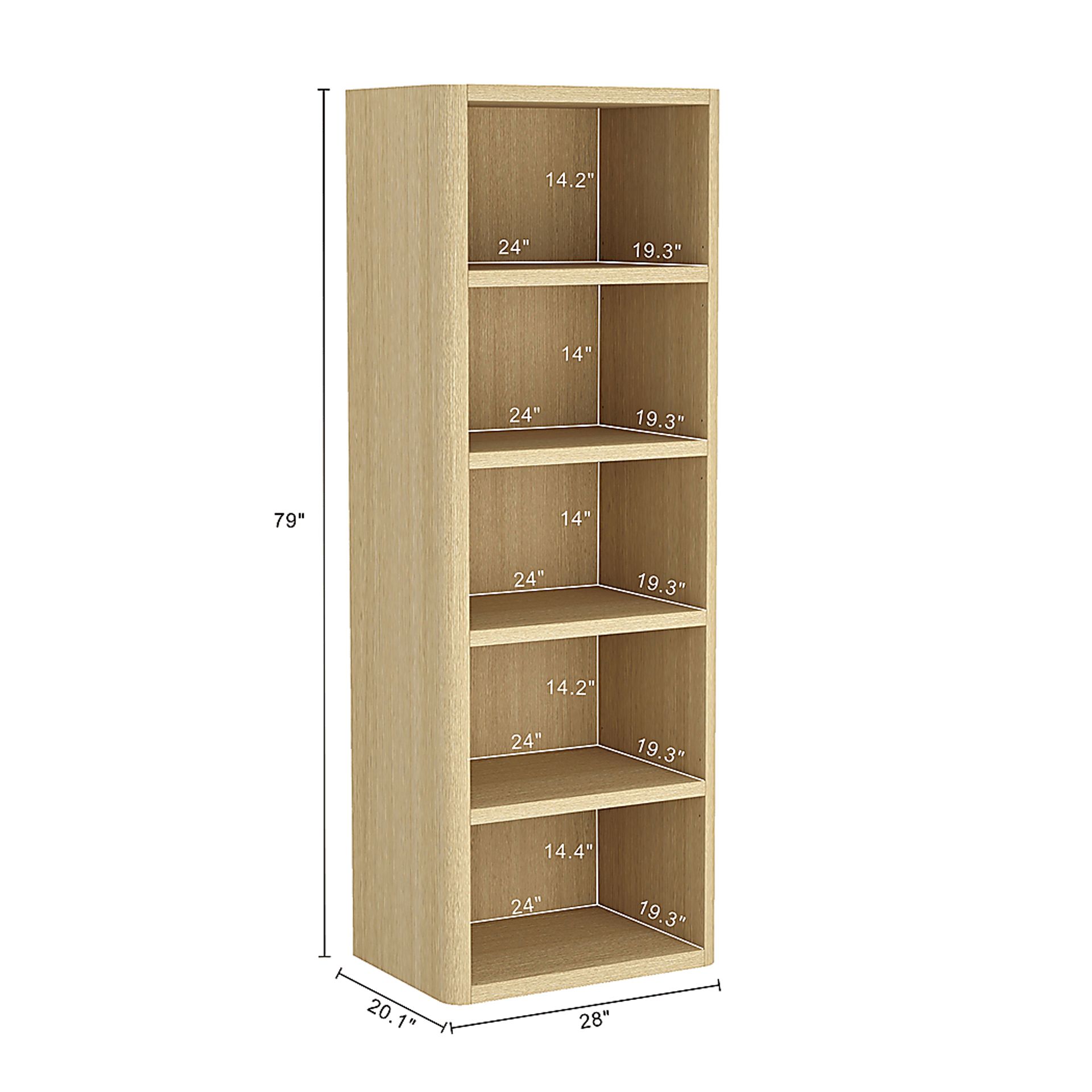 Shadebooks I Natural Bookcase - Image 3
