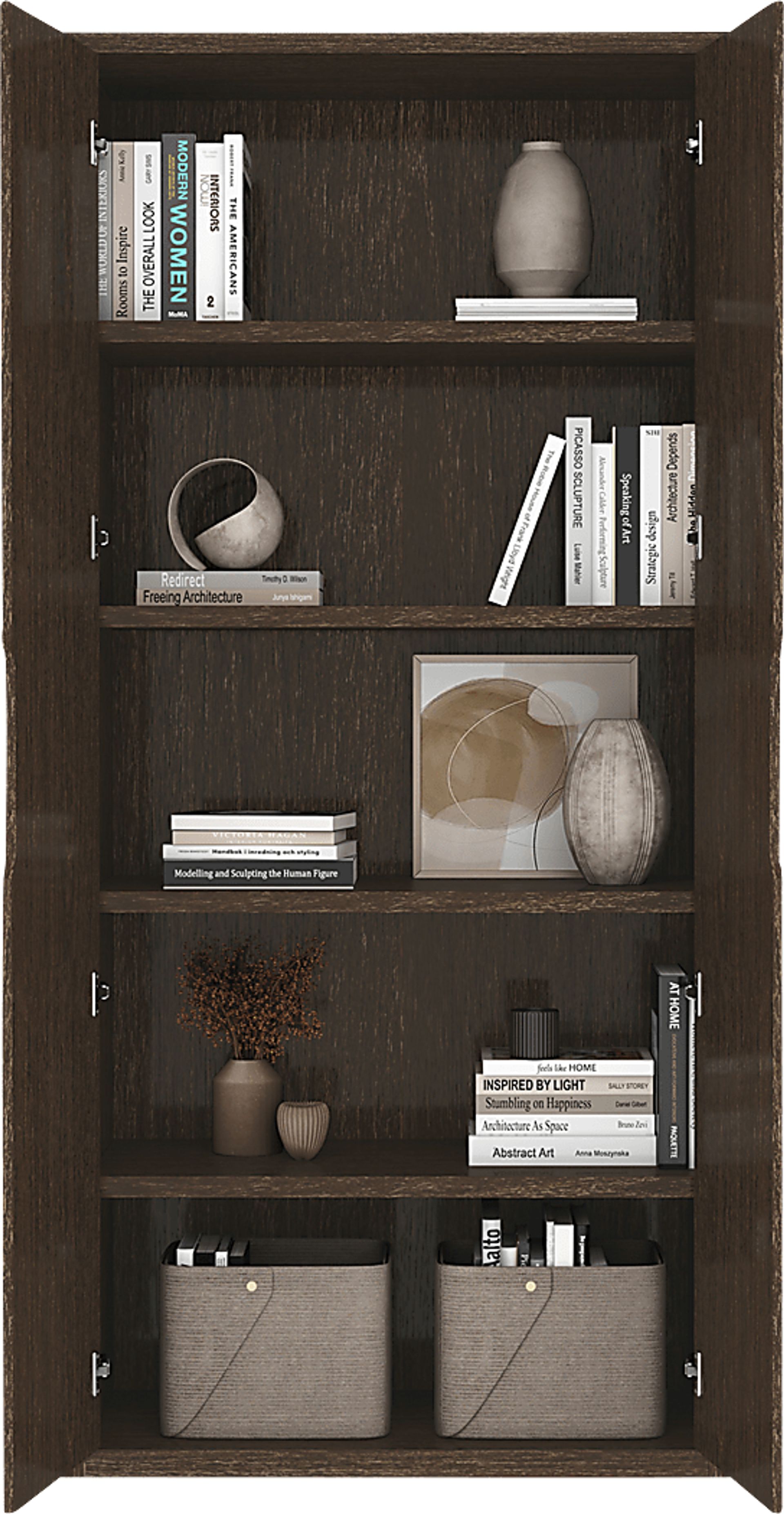Shadebooks II Brown Storage Cabinet - Image 8