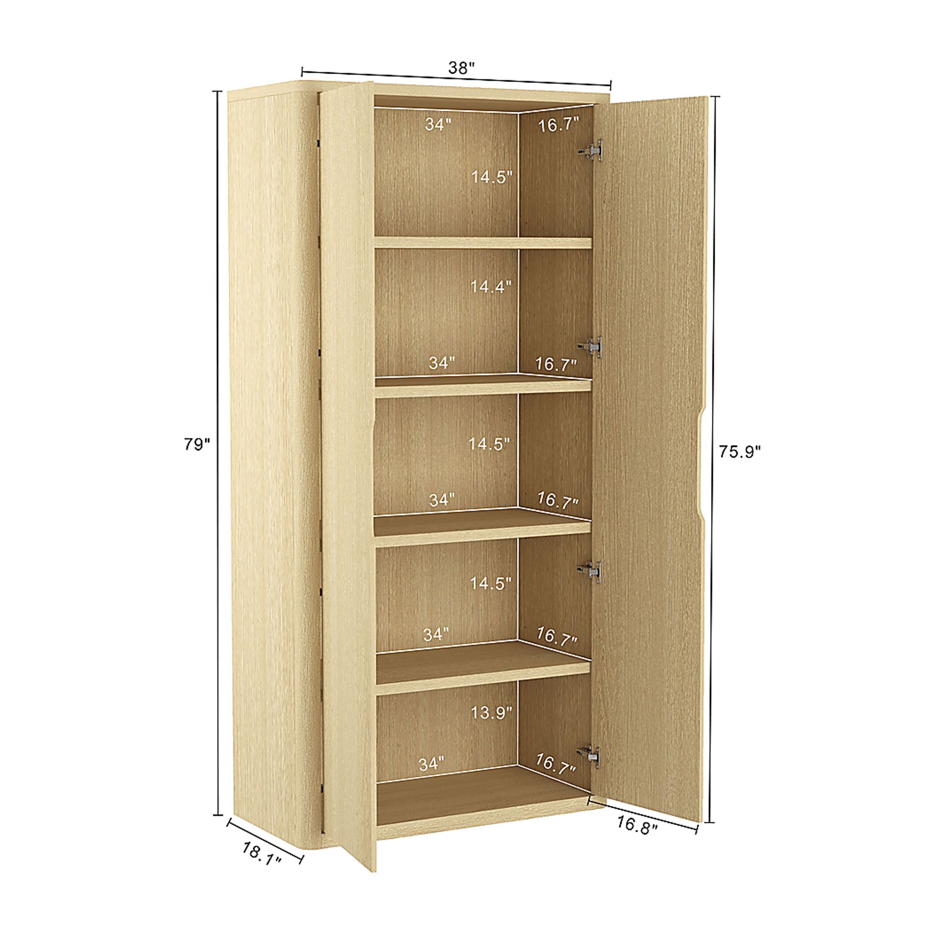 Shadebooks II Natural Storage Cabinet - Image 4