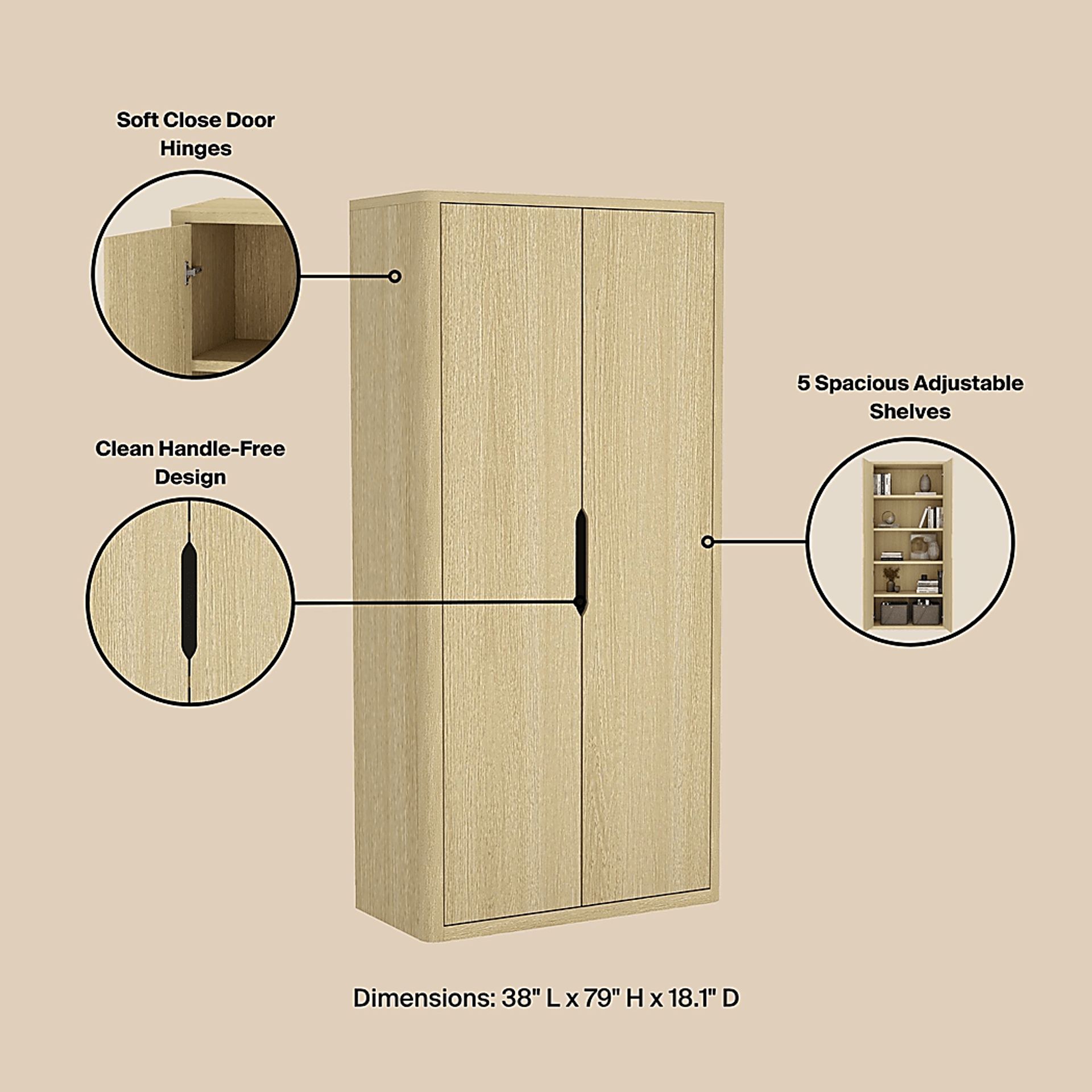 Shadebooks II Natural Storage Cabinet - Image 7