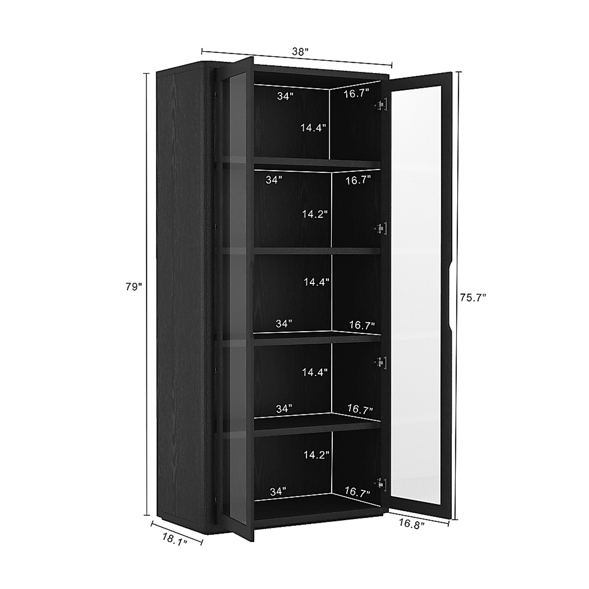 Shadebooks III Black Accent Cabinet - Image 9