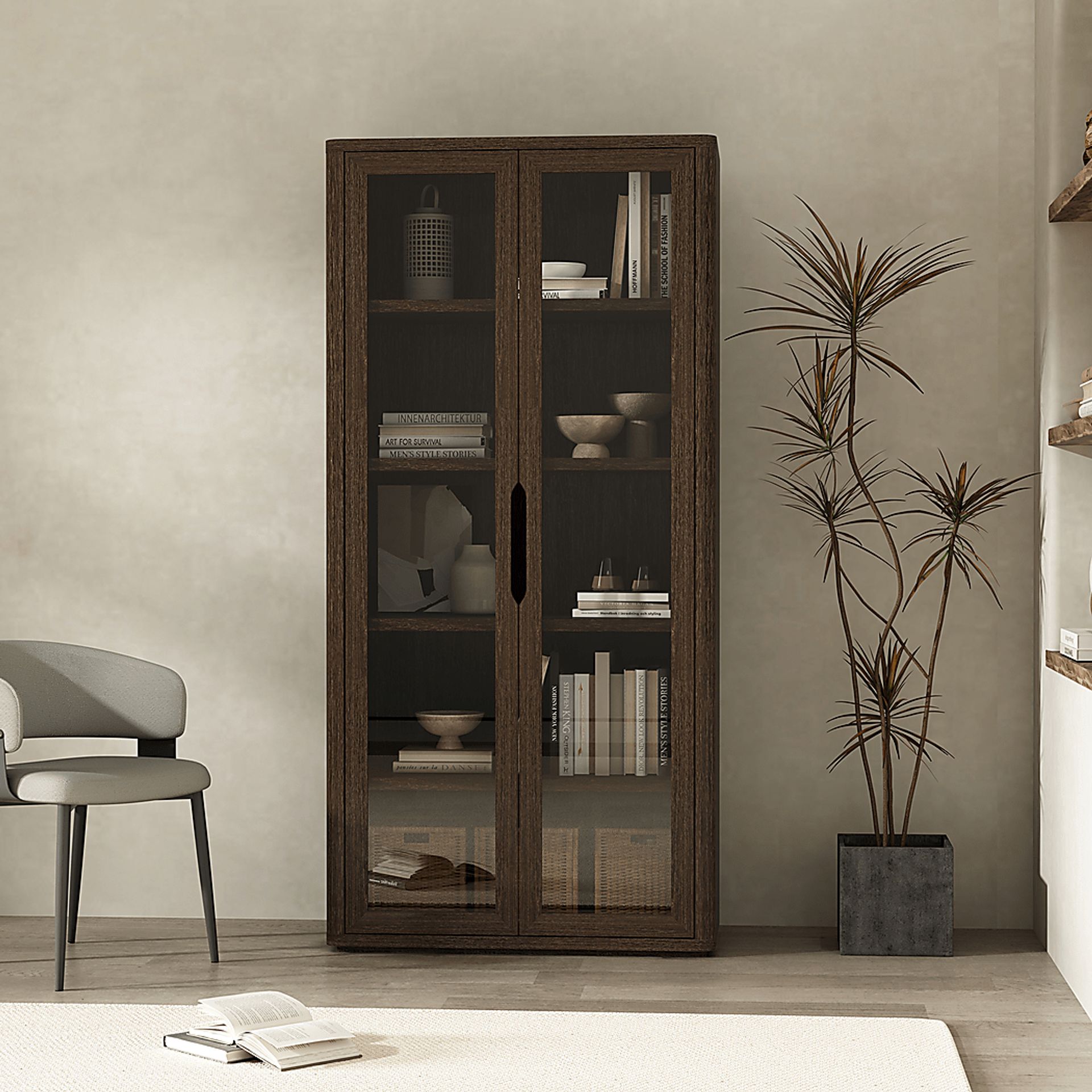 Shadebooks III Brown Accent Cabinet - Image 2