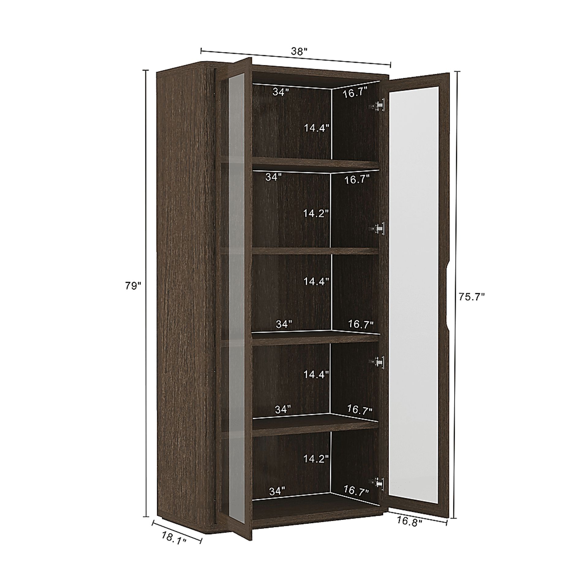 Shadebooks III Brown Accent Cabinet - Image 10