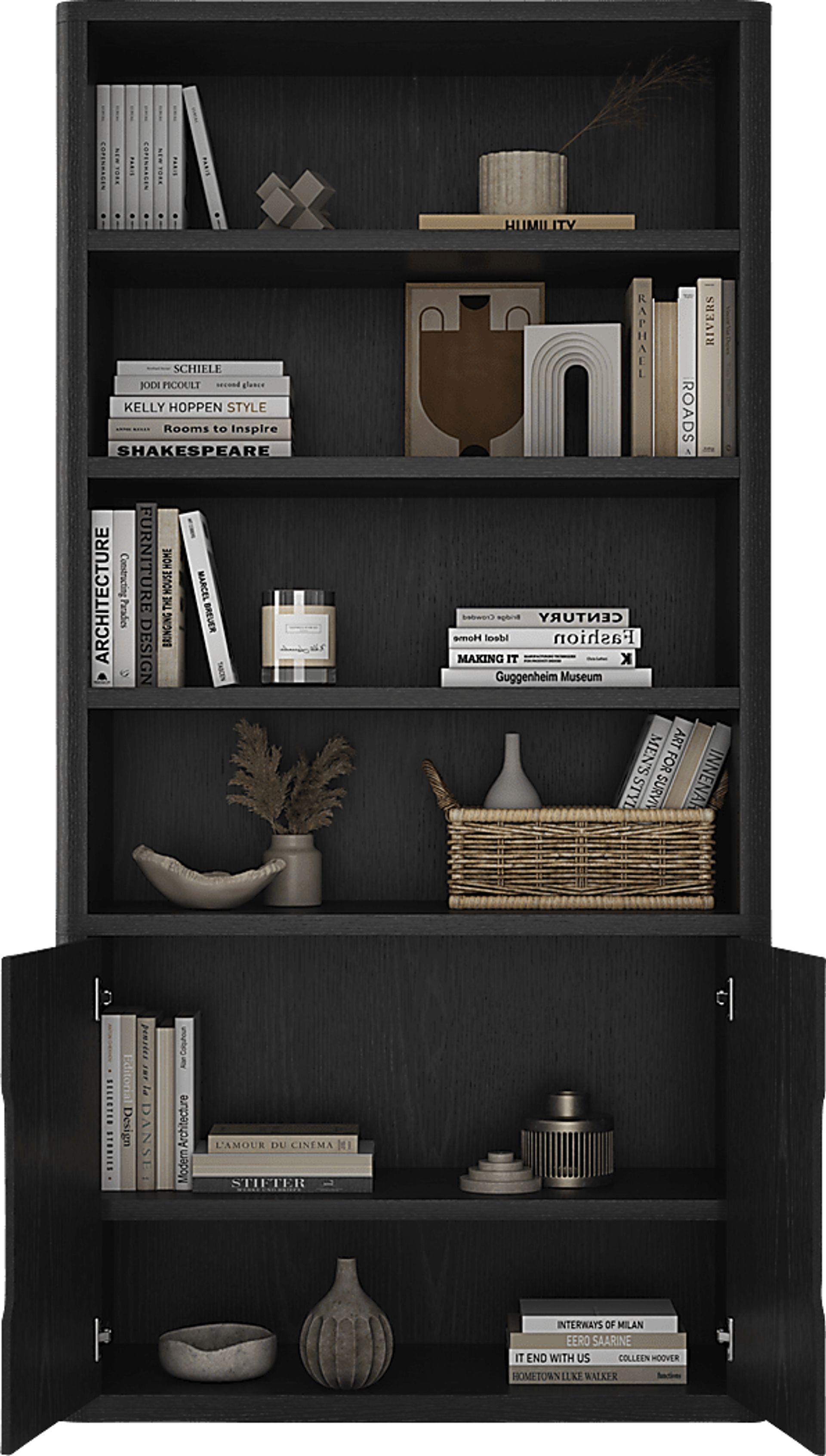 Shadebooks IV Black Bookcase - Image 7