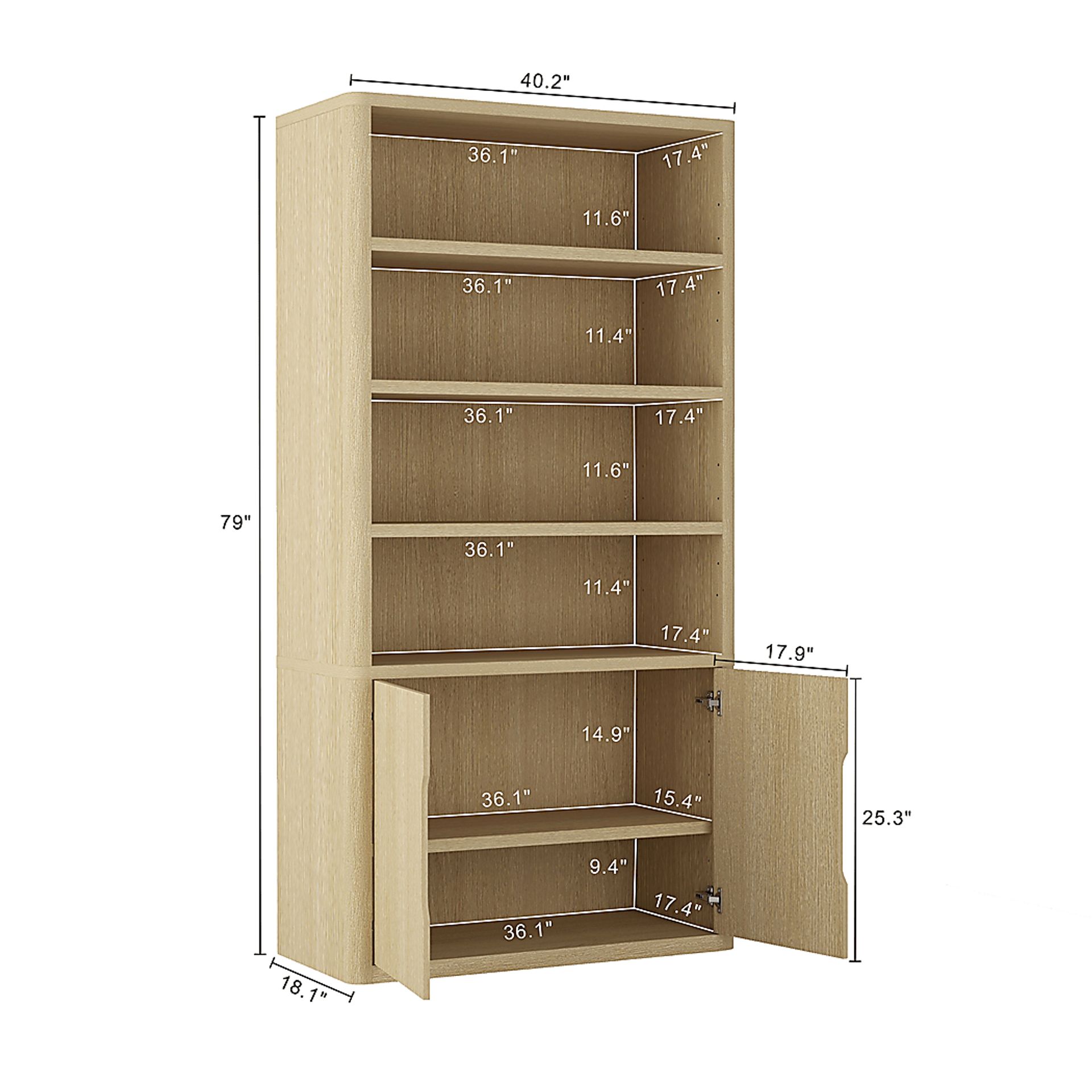 Shadebooks IV Natural Bookcase - Image 10