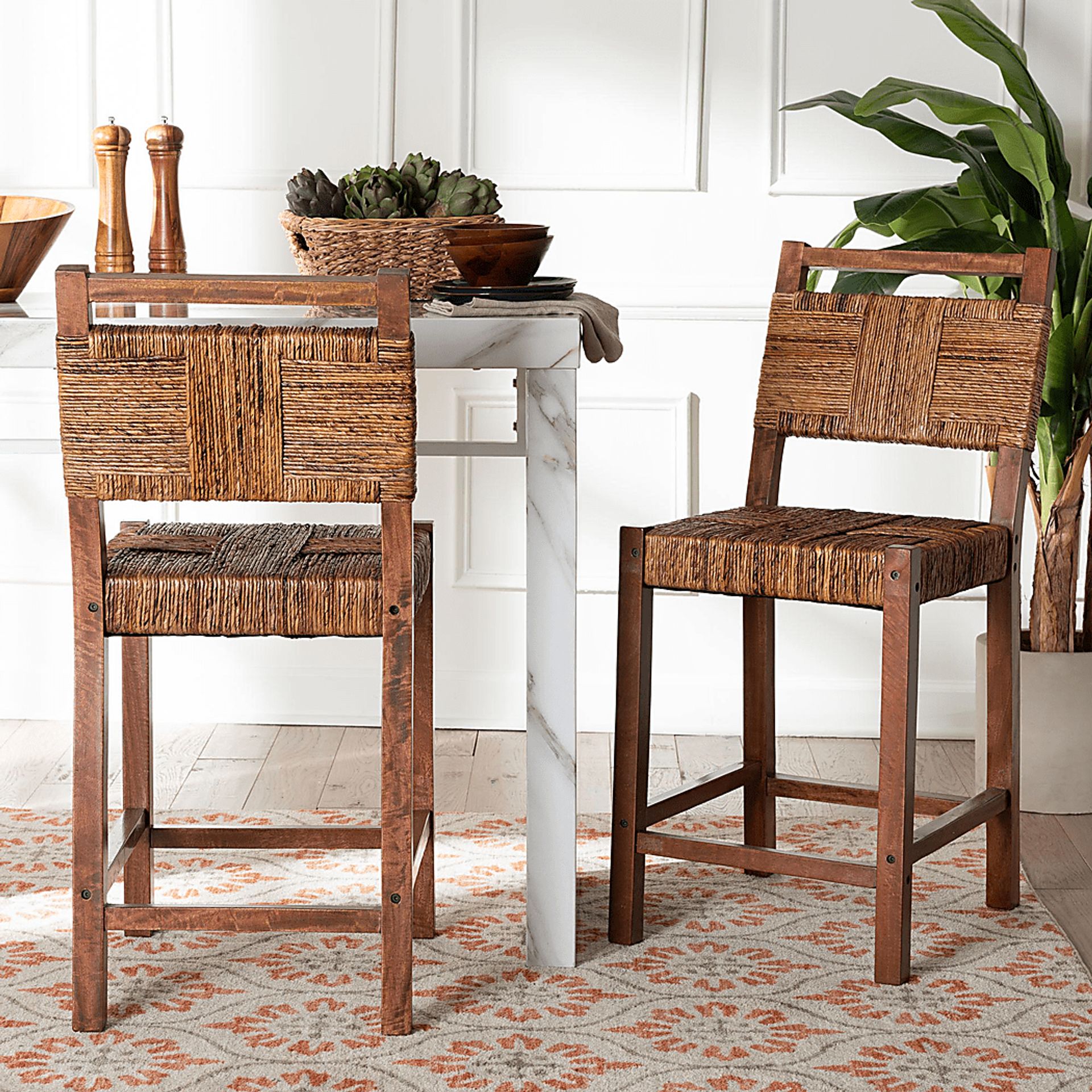 Shadepaw Light Brown Counter Height Stool, Set of 2 - Image 2
