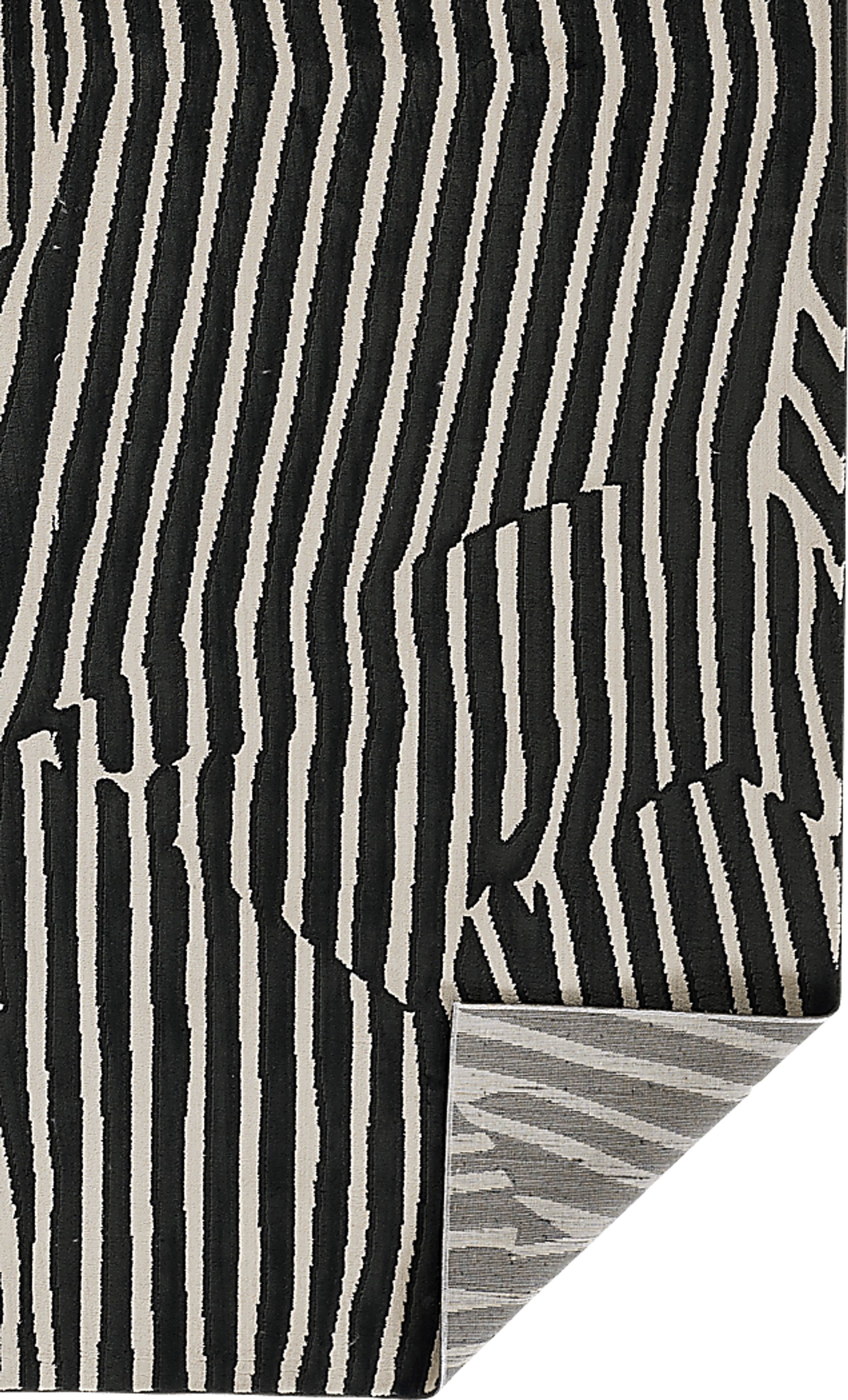 Shadow Black 3'11 x 5'7 Rug - Image 3