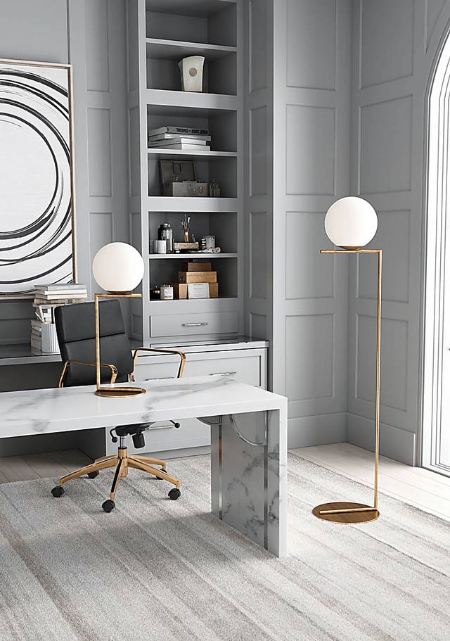 Shadow Cliff Brass Floor Lamp - Thumbnail - Image 4