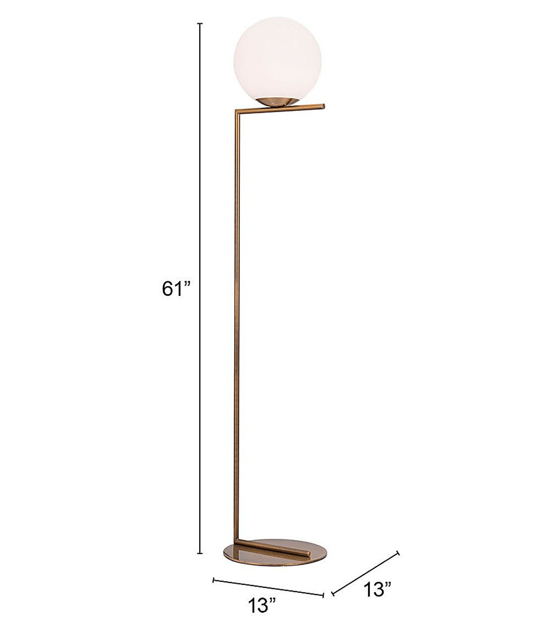 Shadow Cliff Brass Floor Lamp - Image 5