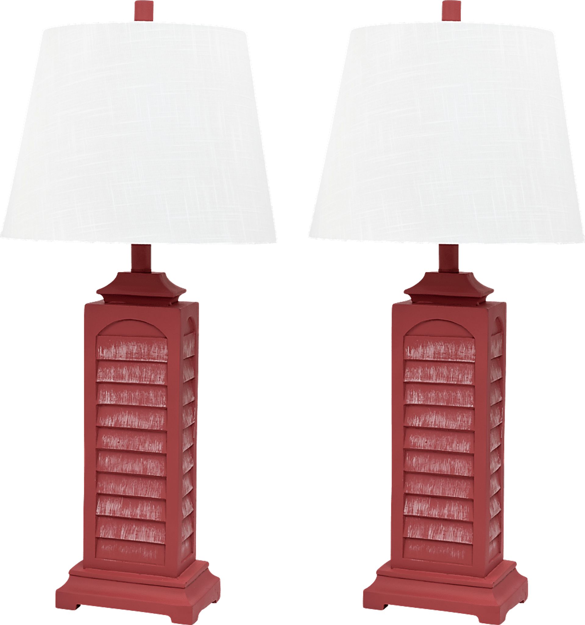 Greenlawn Red Lamp, Set of 2 - Image 1