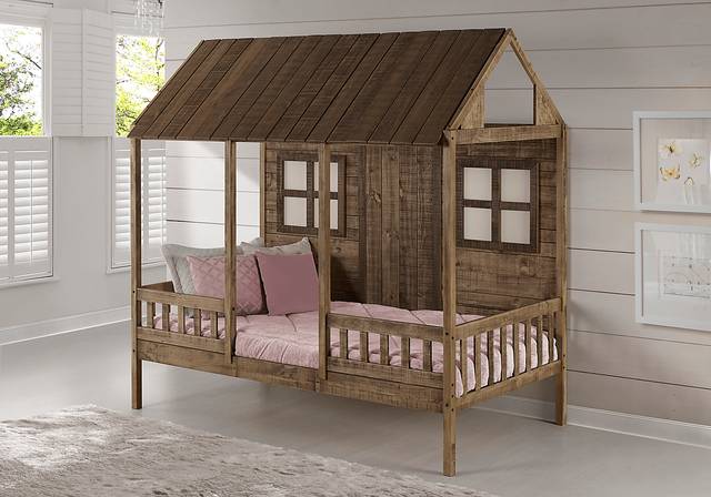 Shady Porch Brown Twin Jr. Loft Bed - Thumbnail - Image 3
