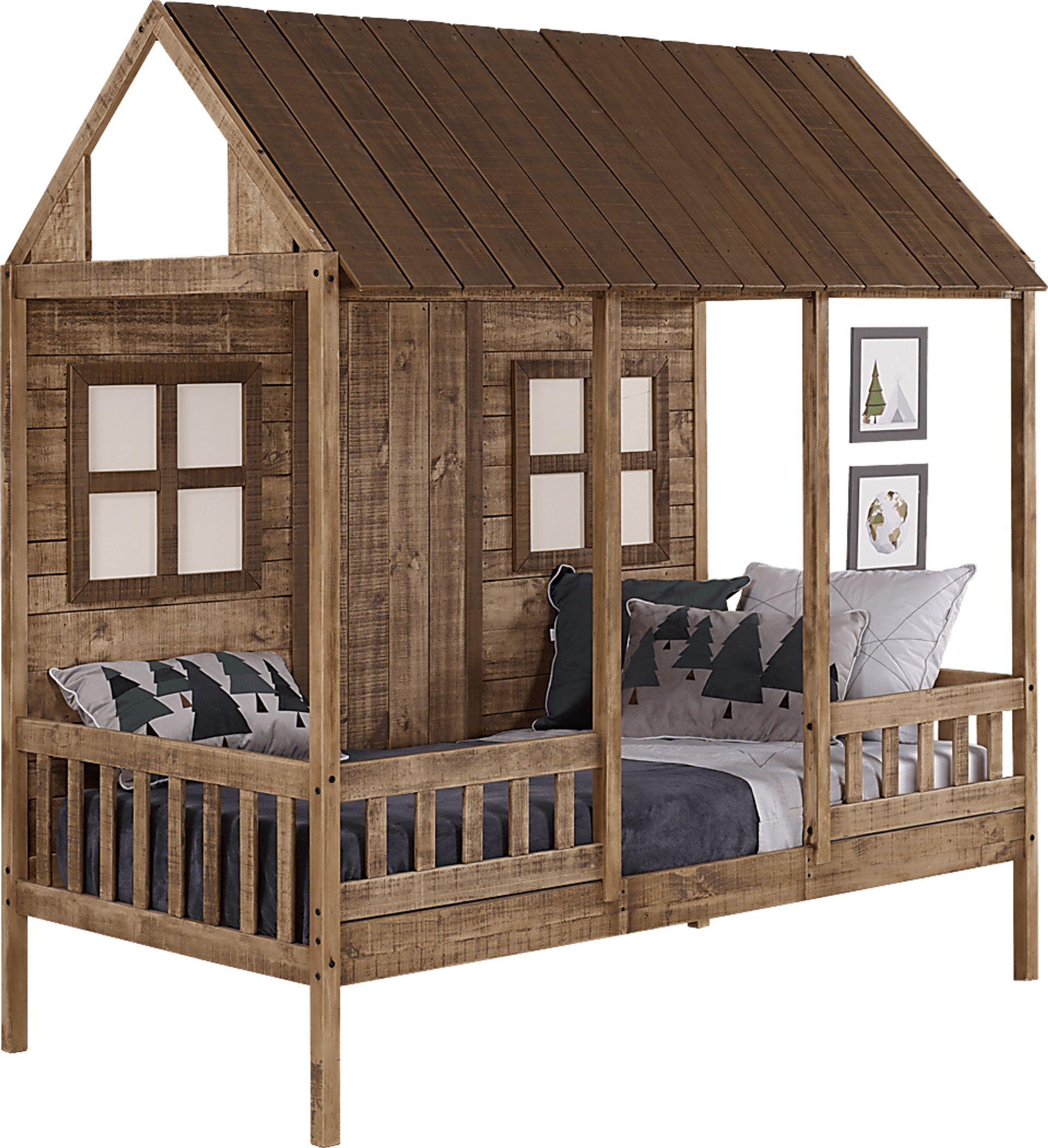 Shady Porch Brown Twin Jr. Loft Bed - Image 1
