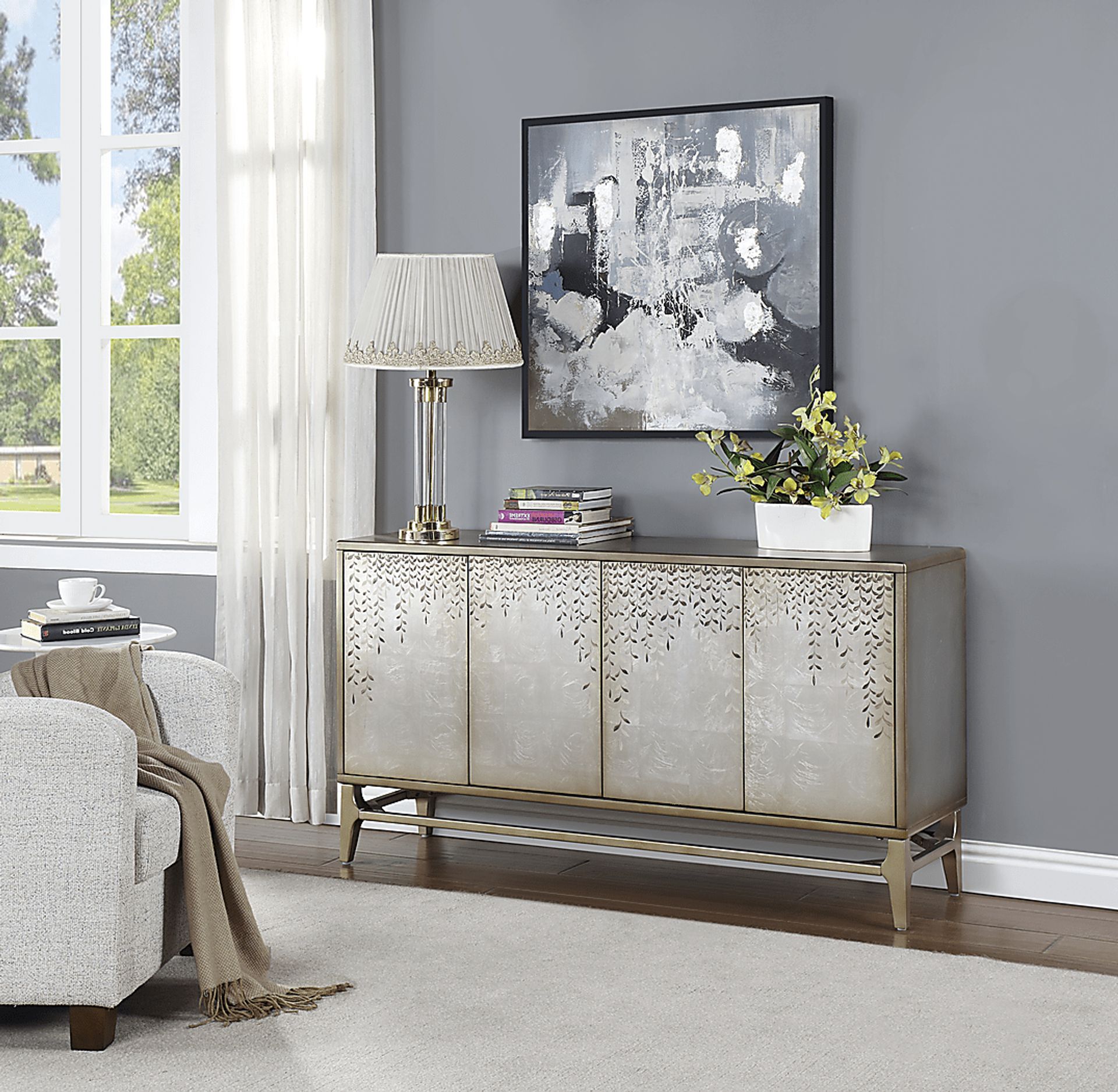 Shaftsbury Silver Credenza - Image 2