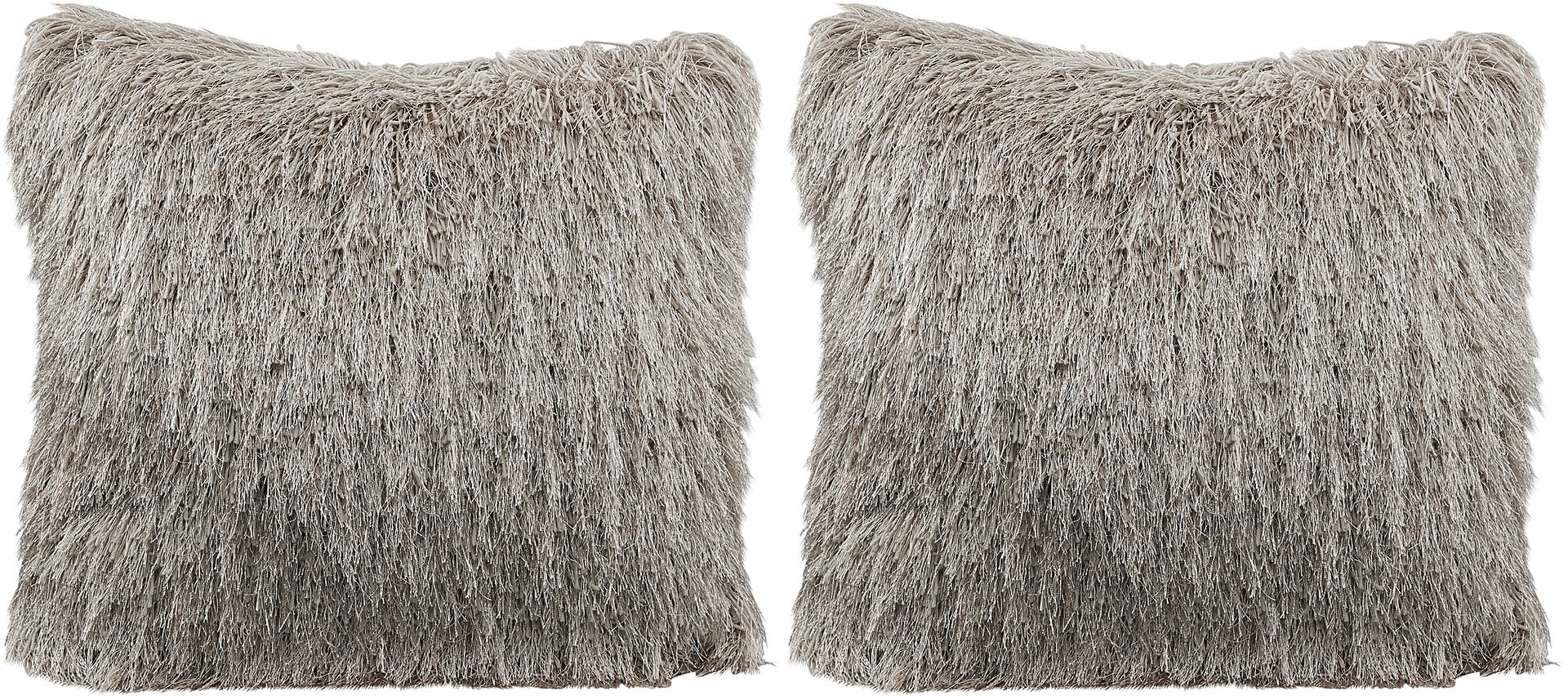 Shag Modish Beige Accent Pillow (Set of 2) - Image 1
