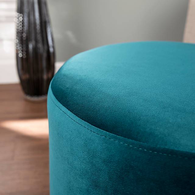 Shagbark Teal Ottoman - Thumbnail - Image 4