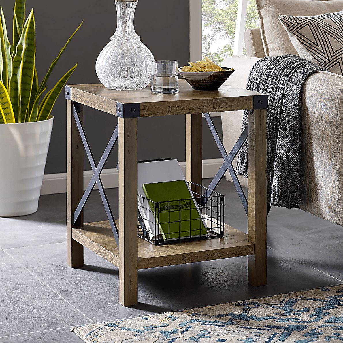Shamblin Oak End Table
