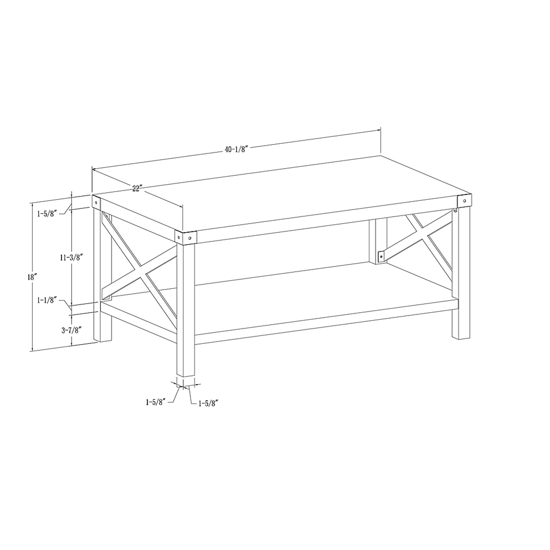 Shamblin White Cocktail Table - Image 5