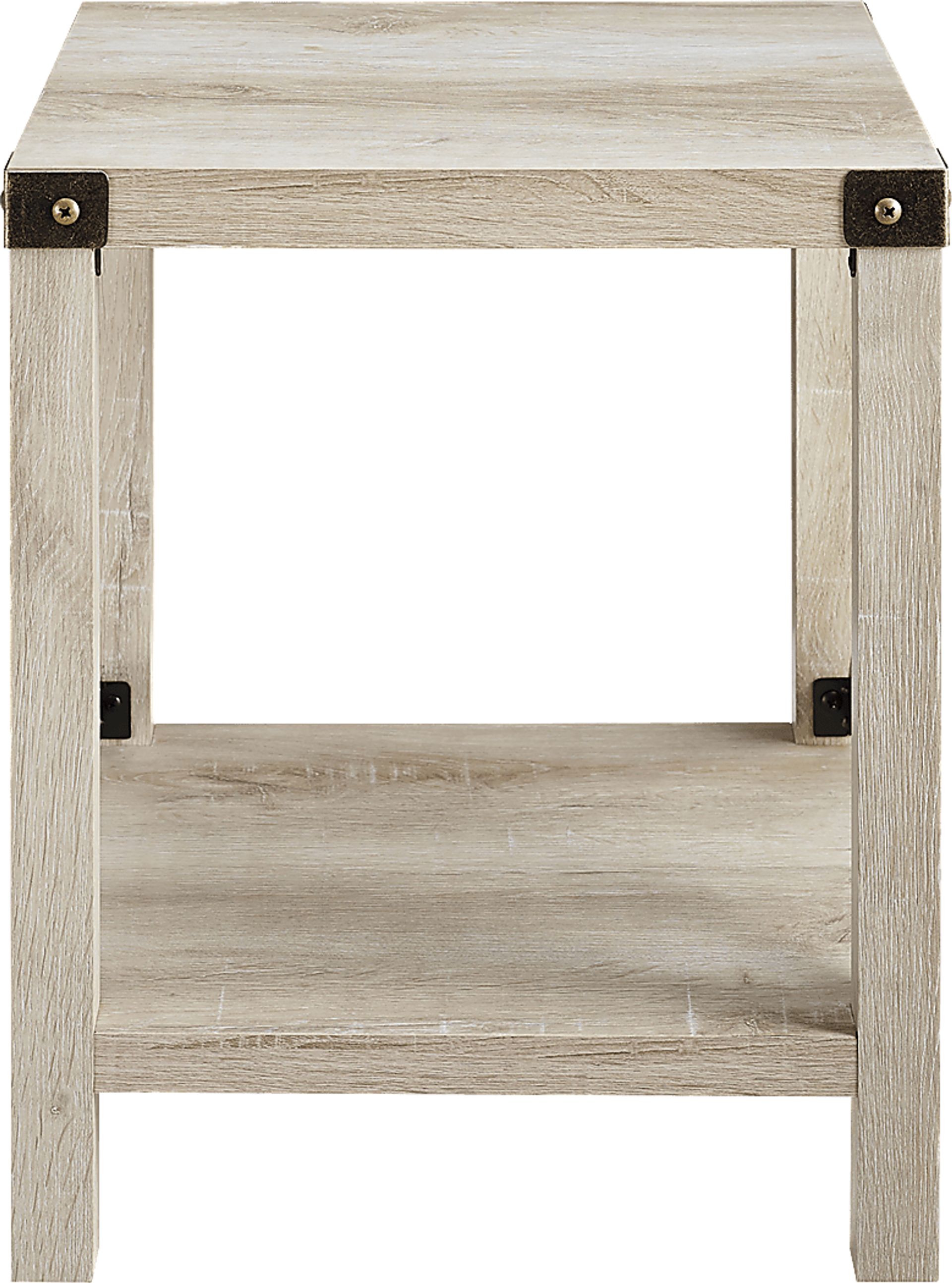 Shamblin White End Table - Image 2