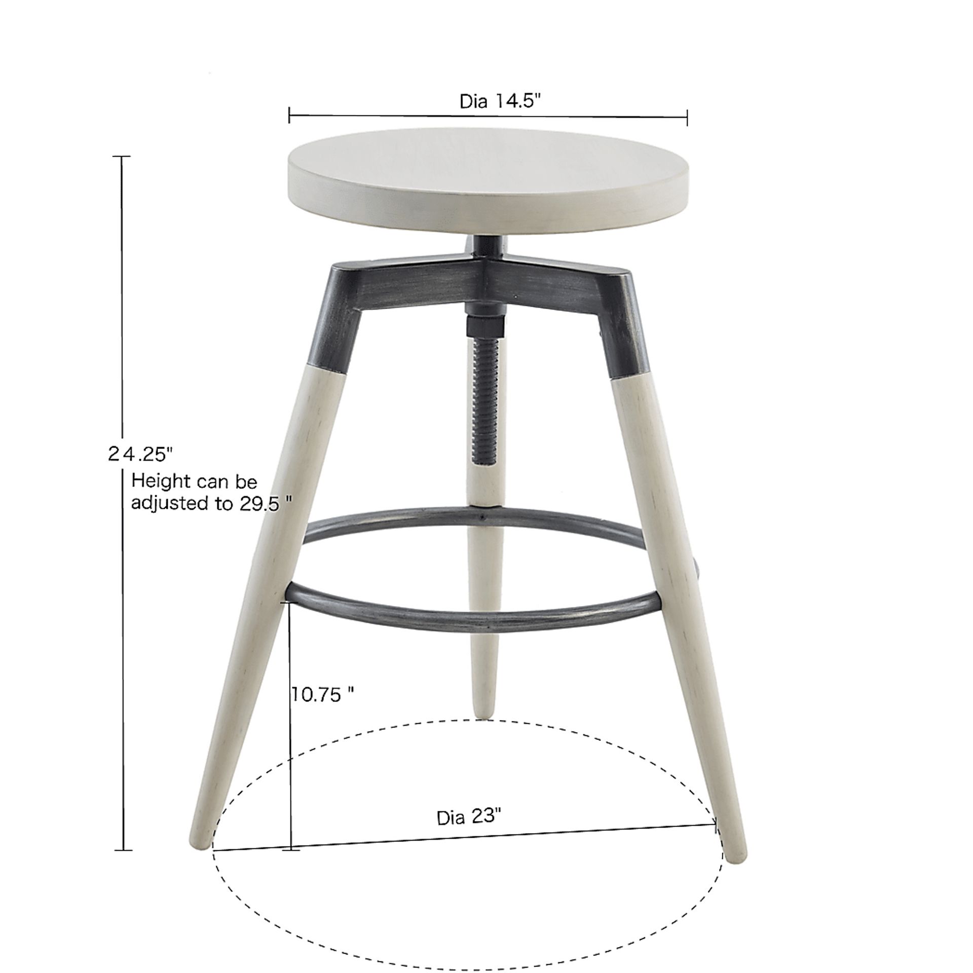 Shanemoss White Counter Height Stool - Image 6