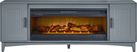 Shanewood II Blue 74 in. Console with Electric Log Fireplace