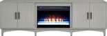 Shanewood II Gray 84 in. Console with Electric Fireplace