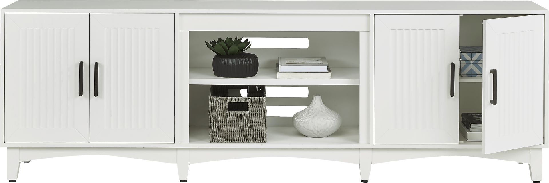 Shanewood II White 84 in. Console - Image 3