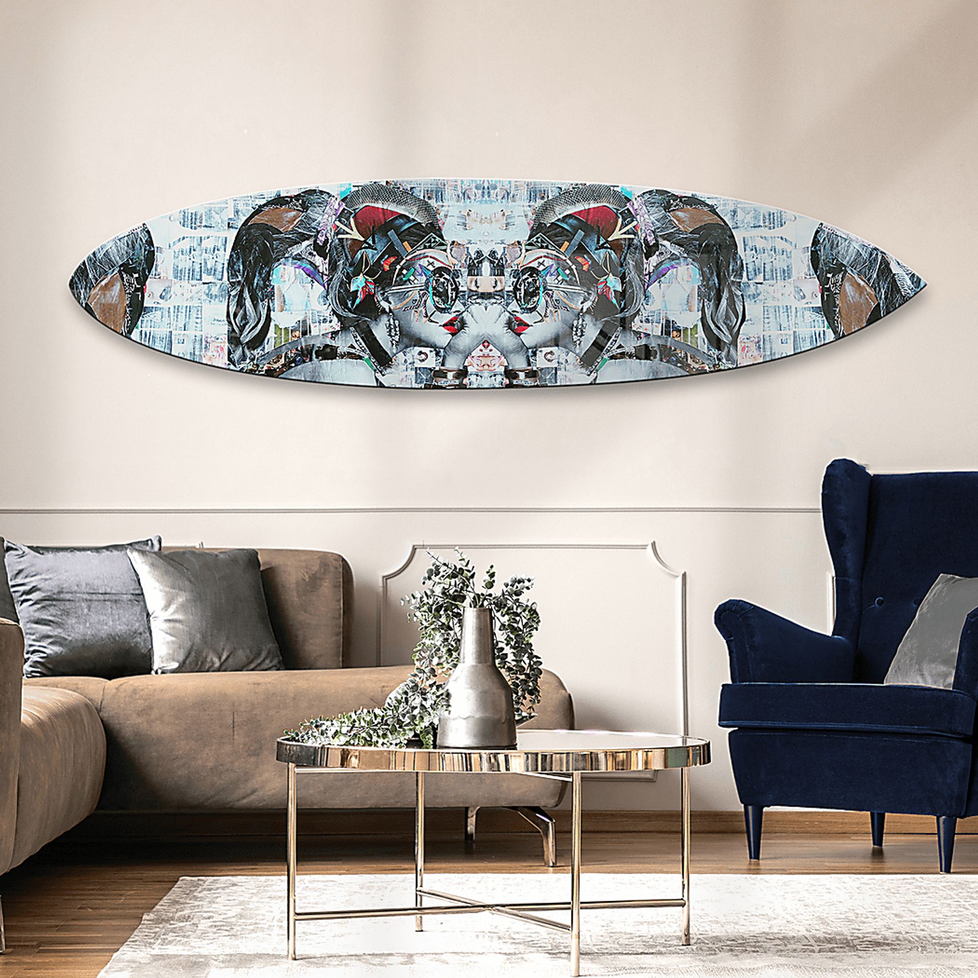 Shanil's Mirage Blue Wall Decor - Image 2