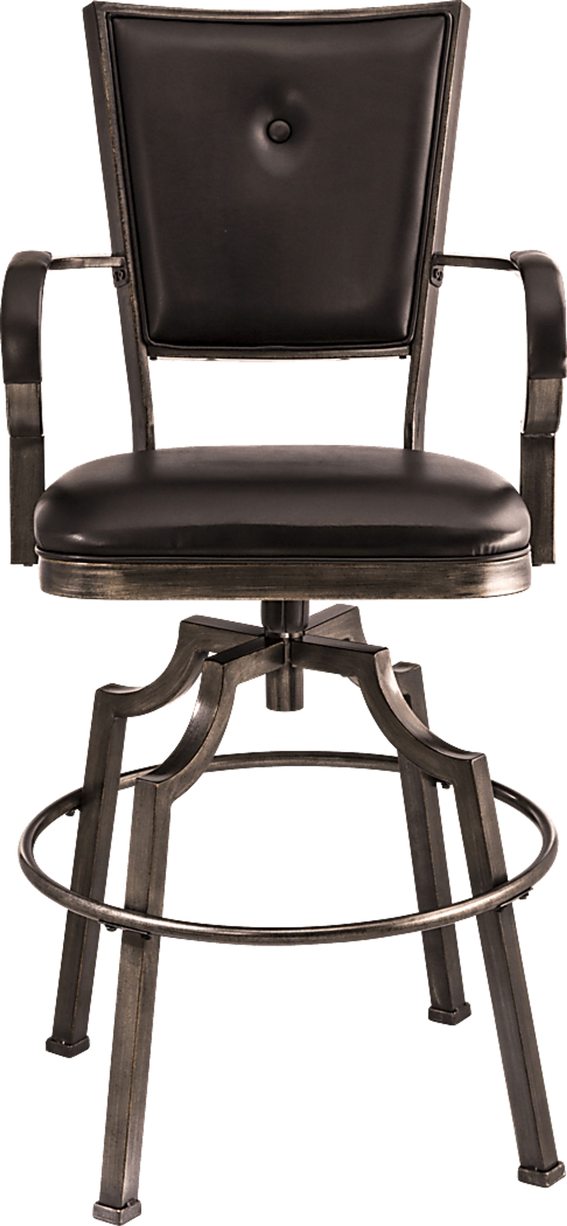 Shannan Black Swivel Barstool - Image 1
