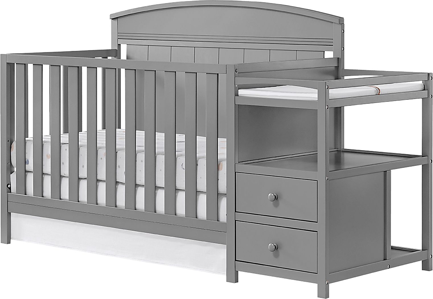 Kids Shanton Gray Convertible Crib & Changing Table
