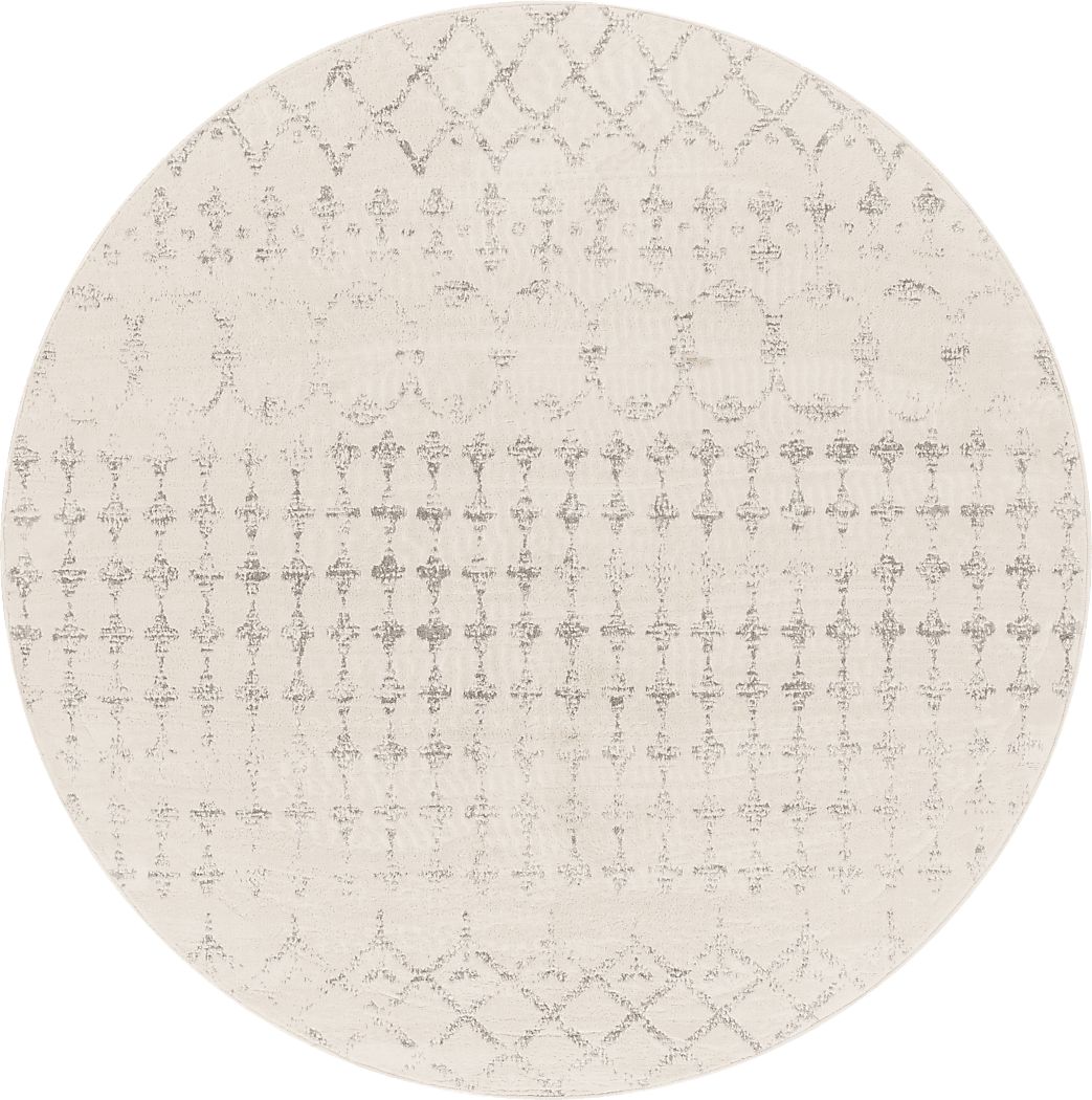 Sharease II Off-White 6'7 Round Rug