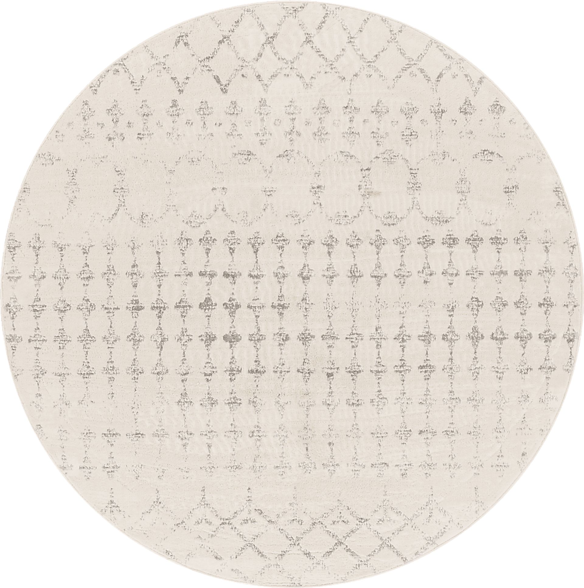 Sharease II Off-White 6'7 Round Rug - Image 1