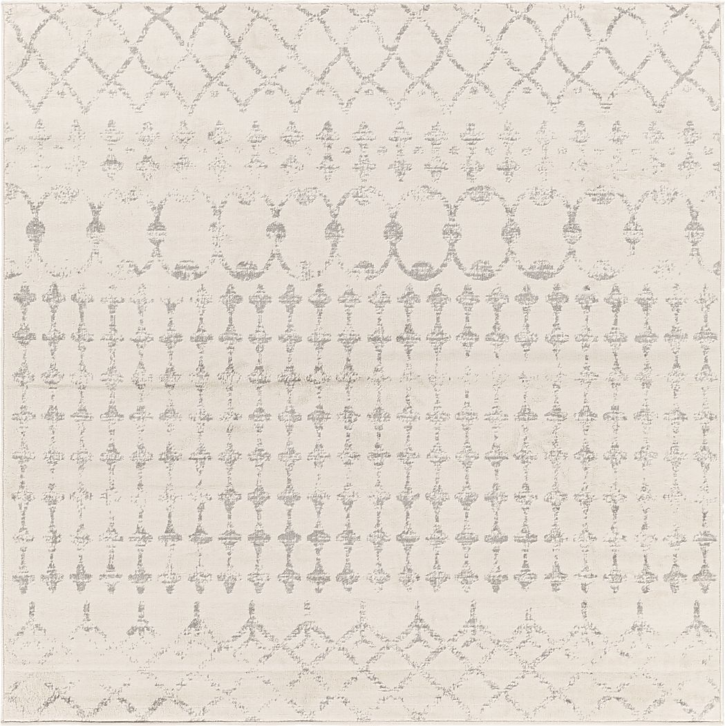 Sharease II Off-White 6'7 Square Rug