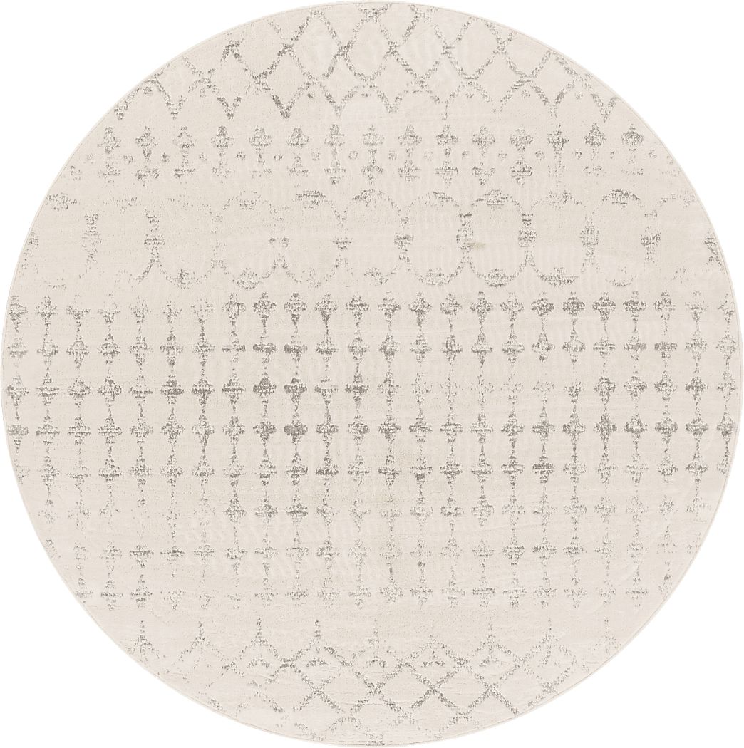 Sharease II Off-White 7'10 Round Rug