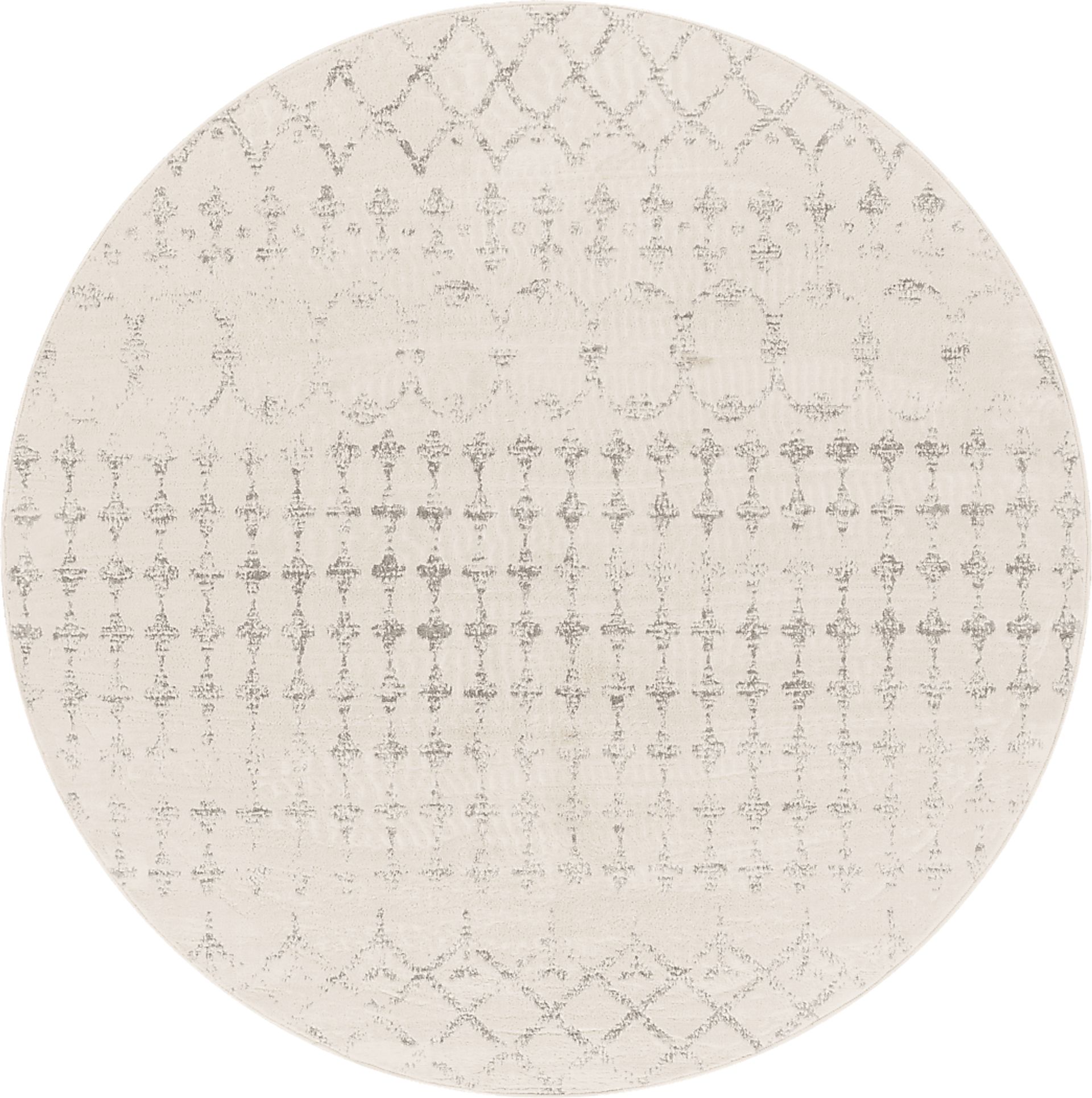 Sharease II Off-White 7'10 Round Rug - Image 1
