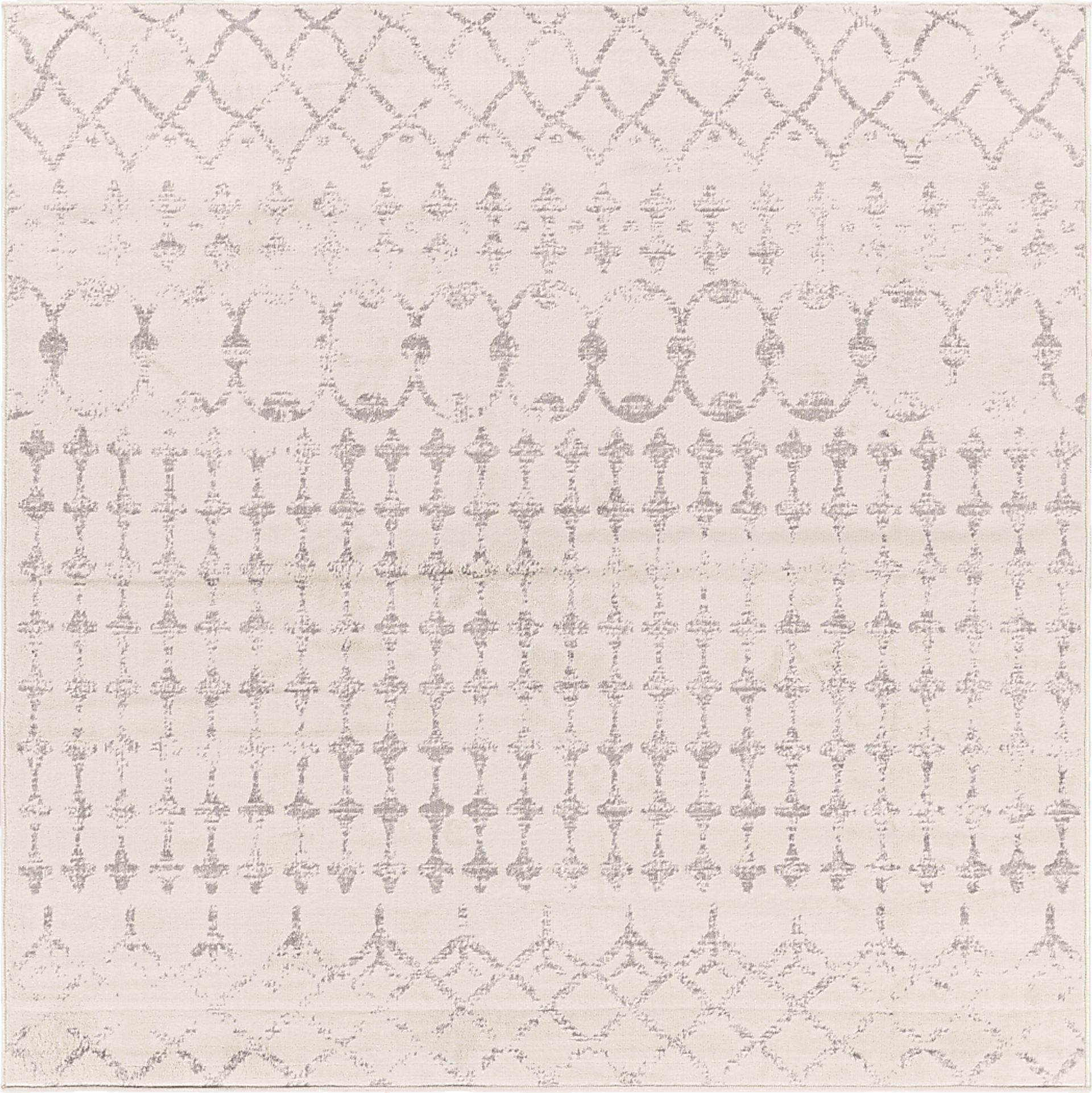Sharease II Off-White 7'10 Square Rug - Image 1