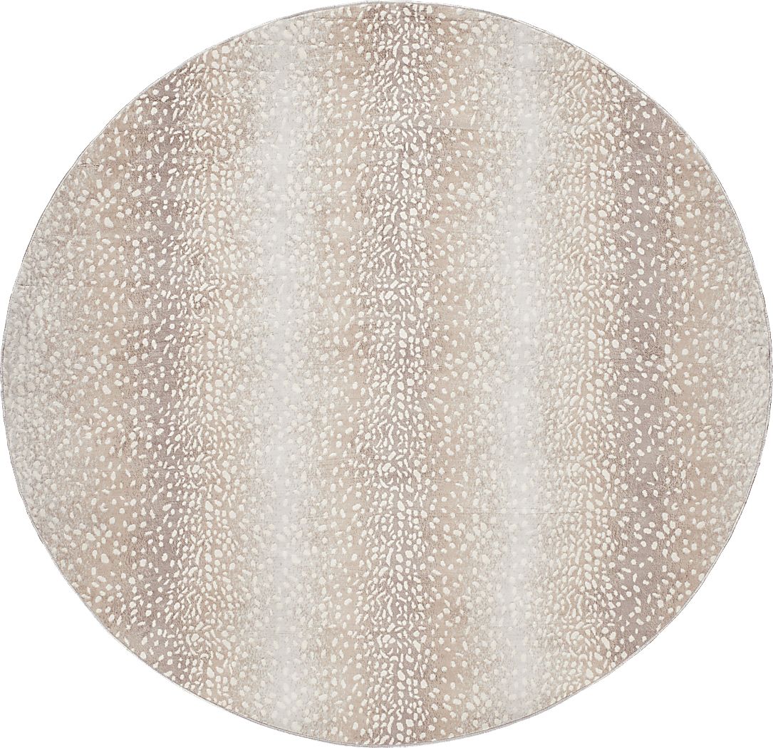 Sharease IV Tan 6'7 Round Rug