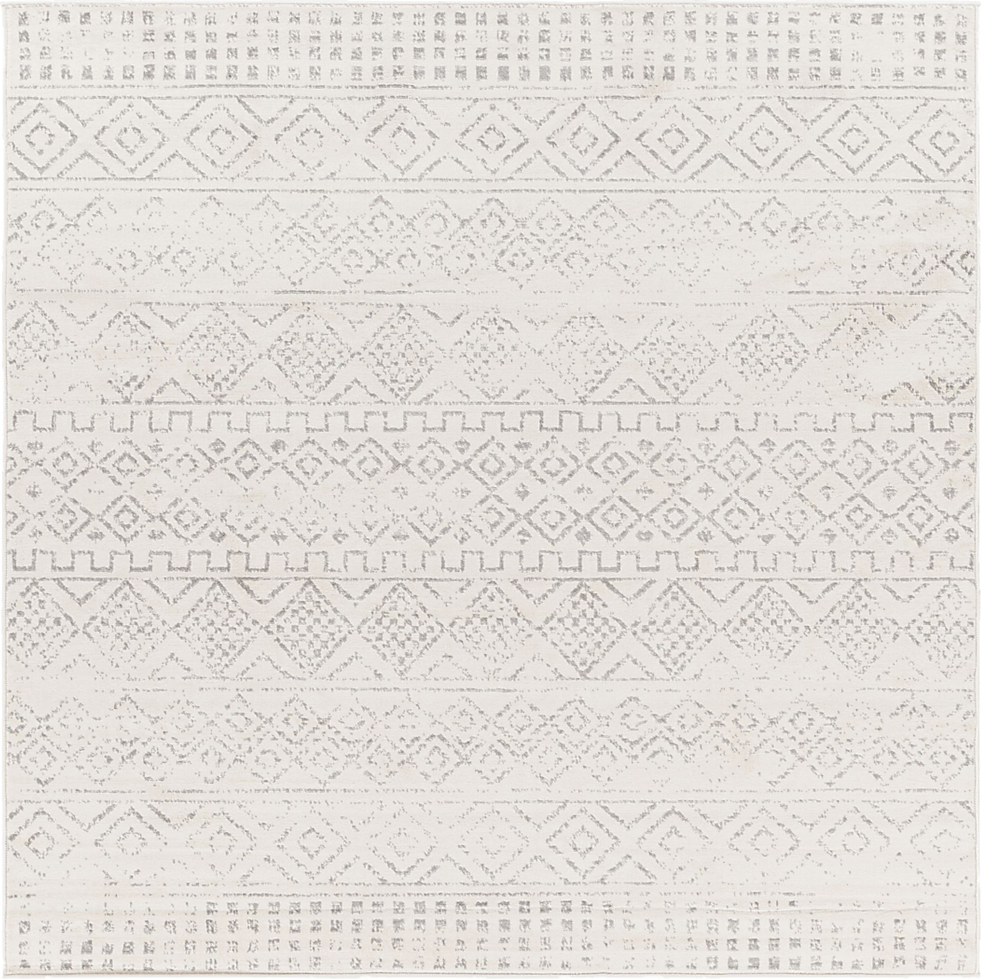 Shareease I Gray 6'7 Square Rug - Image 1