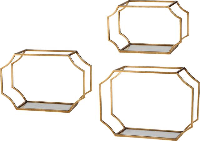Sharol Gold Wall Decor, Set of 3 - Thumbnail - Image 2