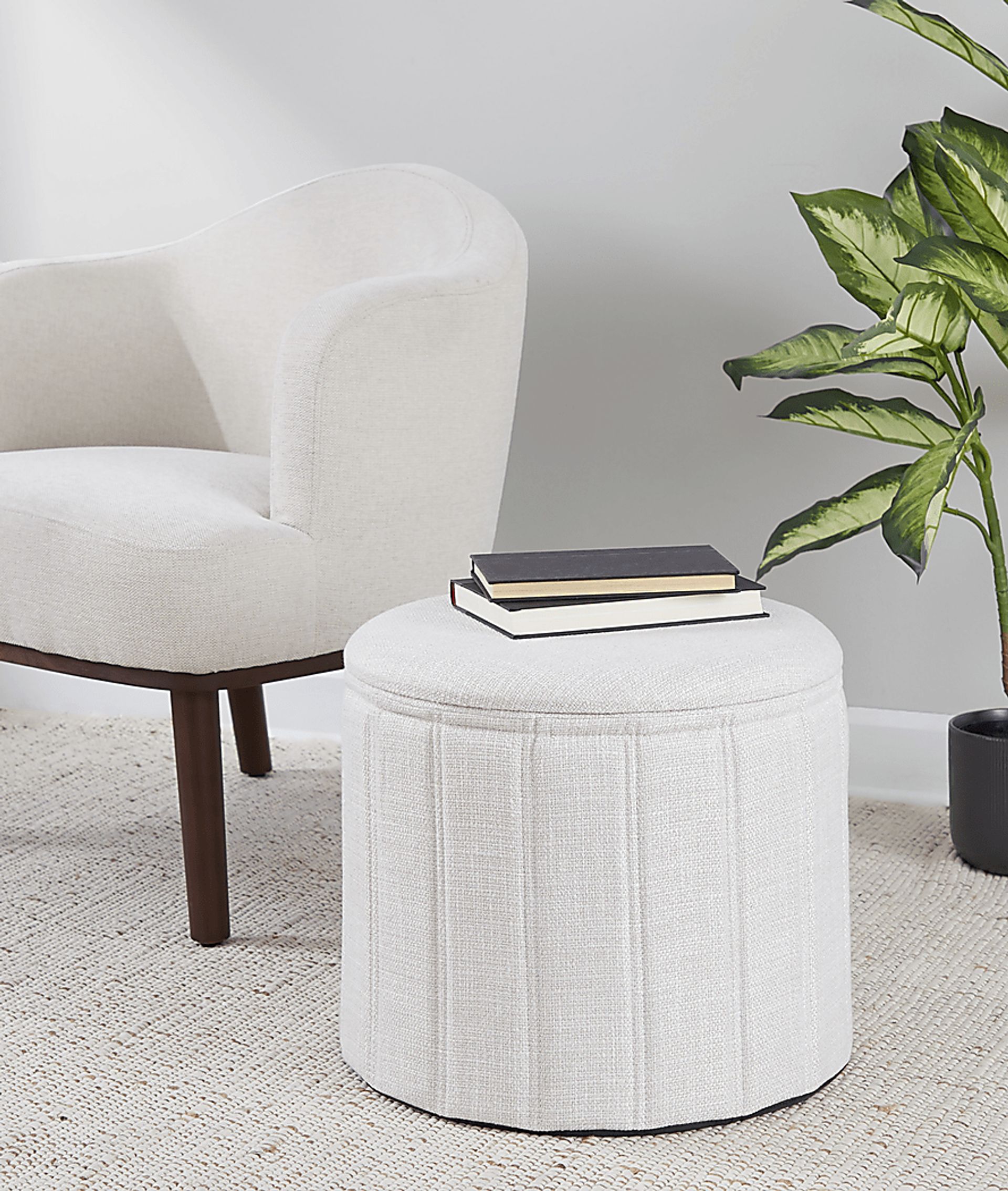 Sharynwood Cream Storage Ottoman - Image 5