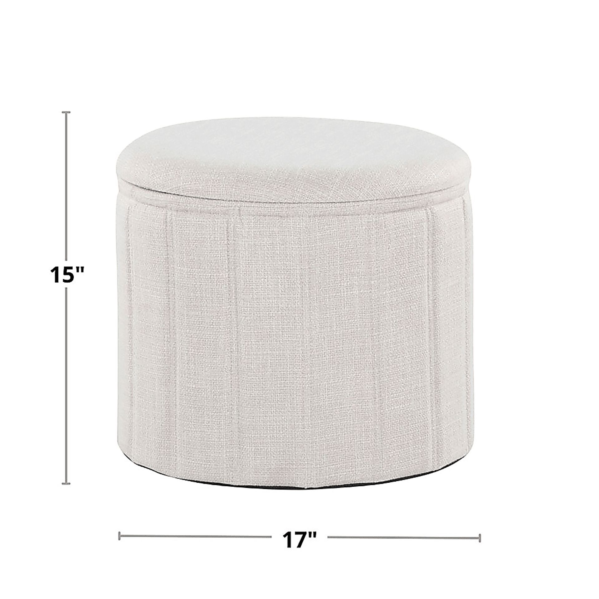 Sharynwood Cream Storage Ottoman - Image 10