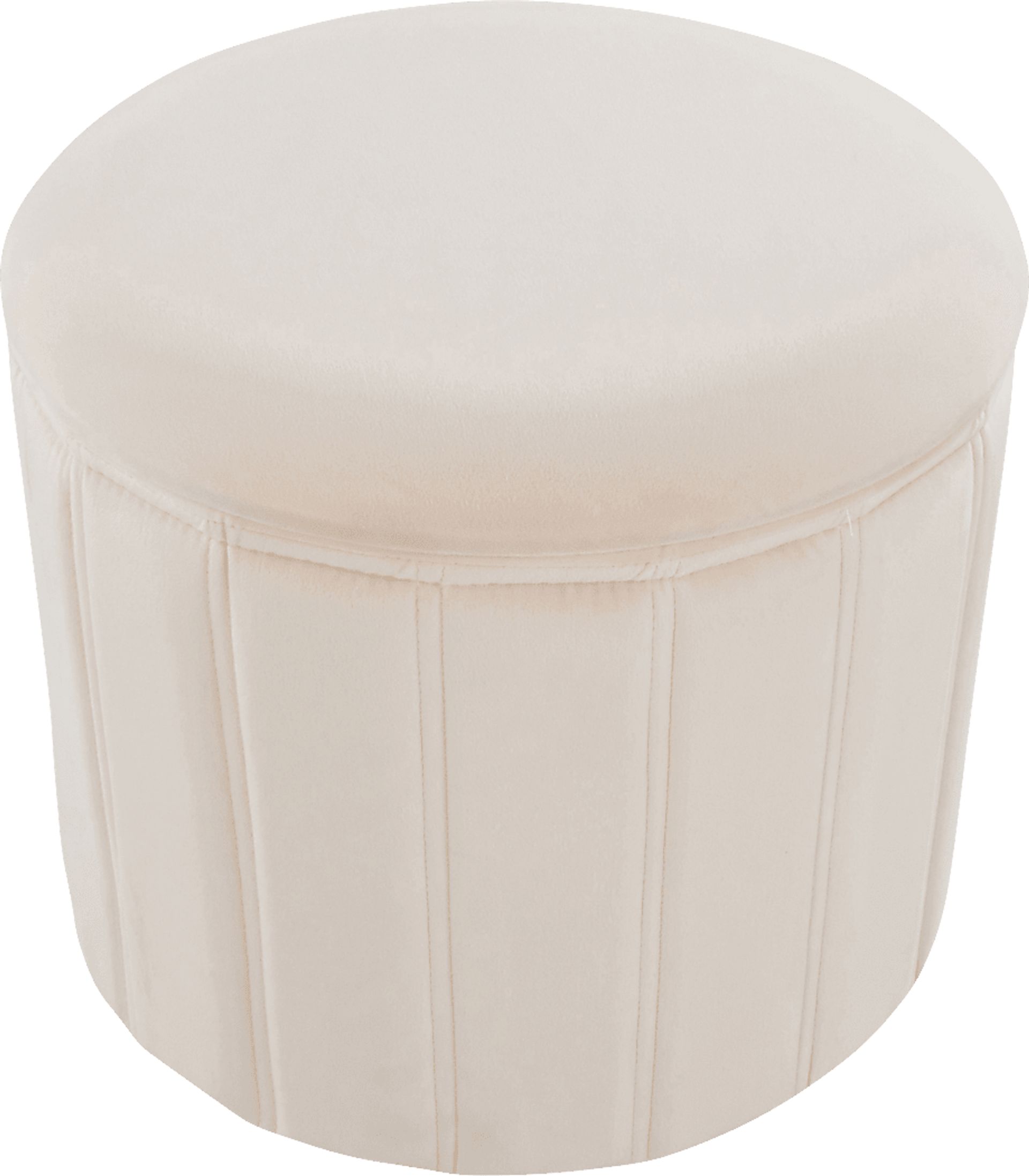 Sharynwood Cream Velvet Storage Ottoman - Image 7