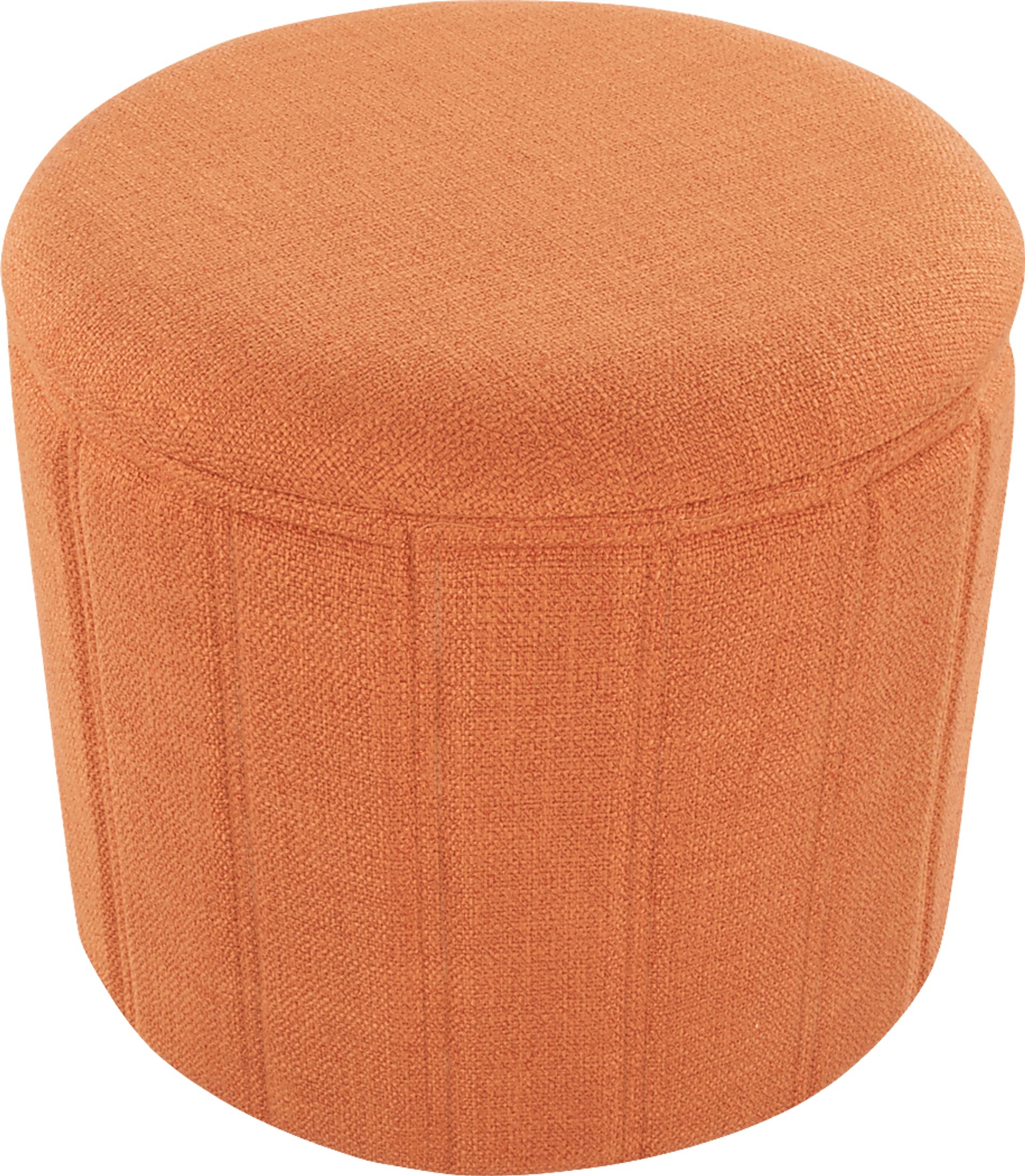 Sharynwood Orange Storage Ottoman - Image 7