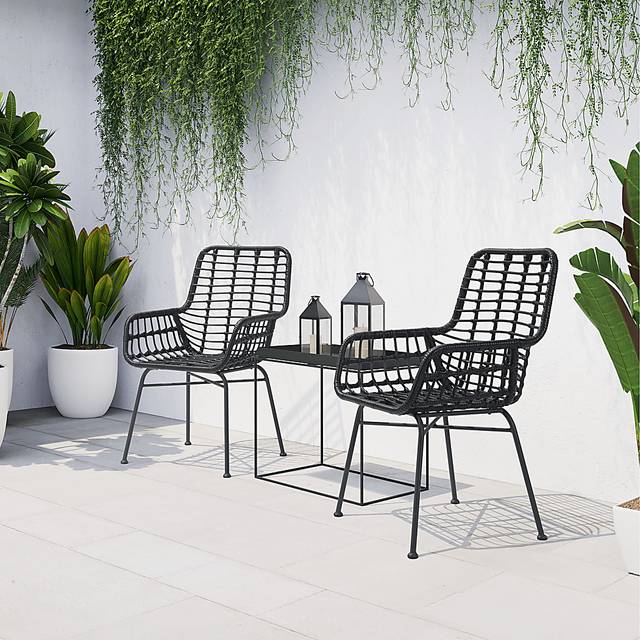 Shatner Black Side Chair, Set of 2 - Thumbnail - Image 2